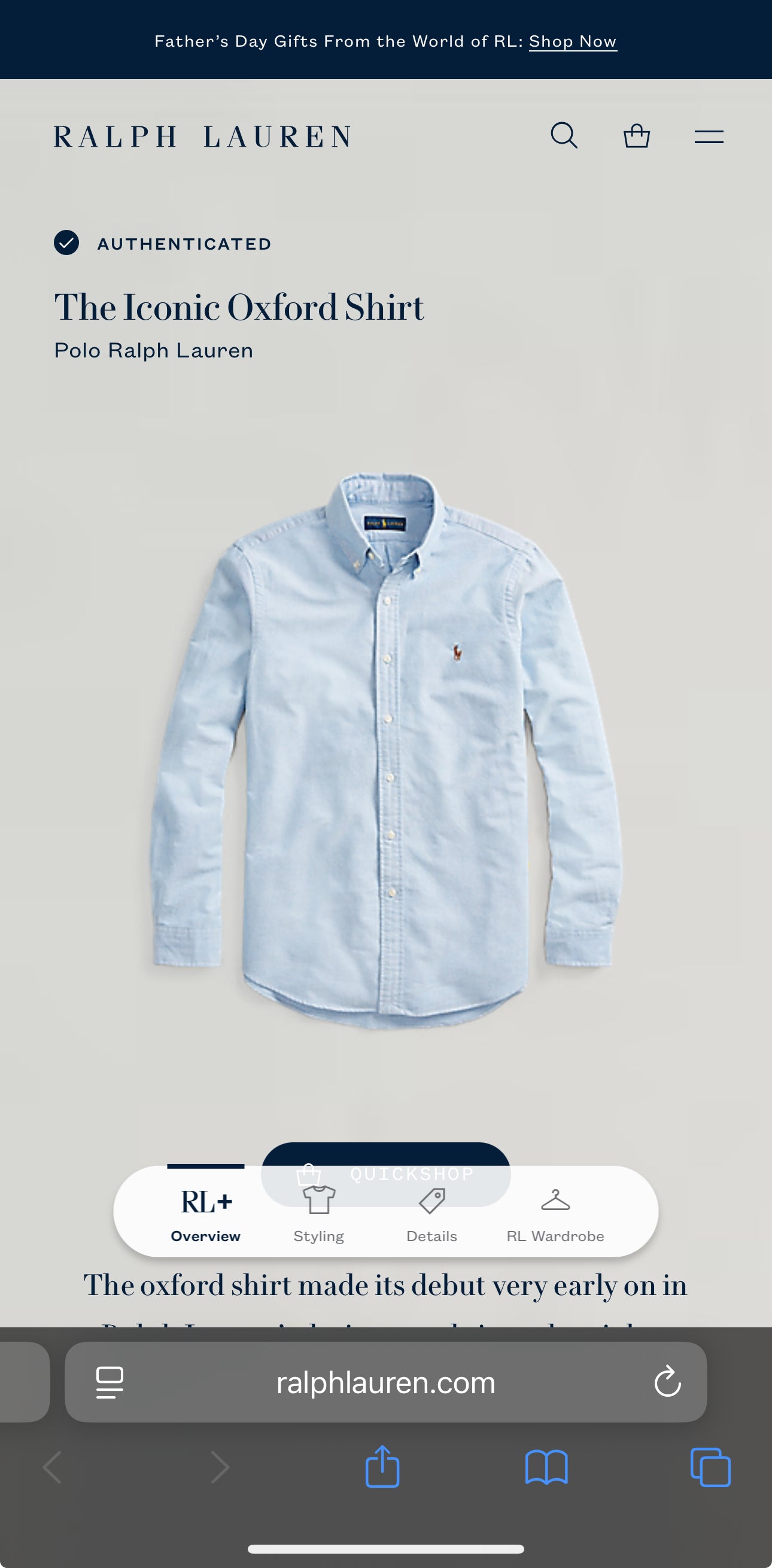 Camisa Polo Ralph Lauren Talla XXL
