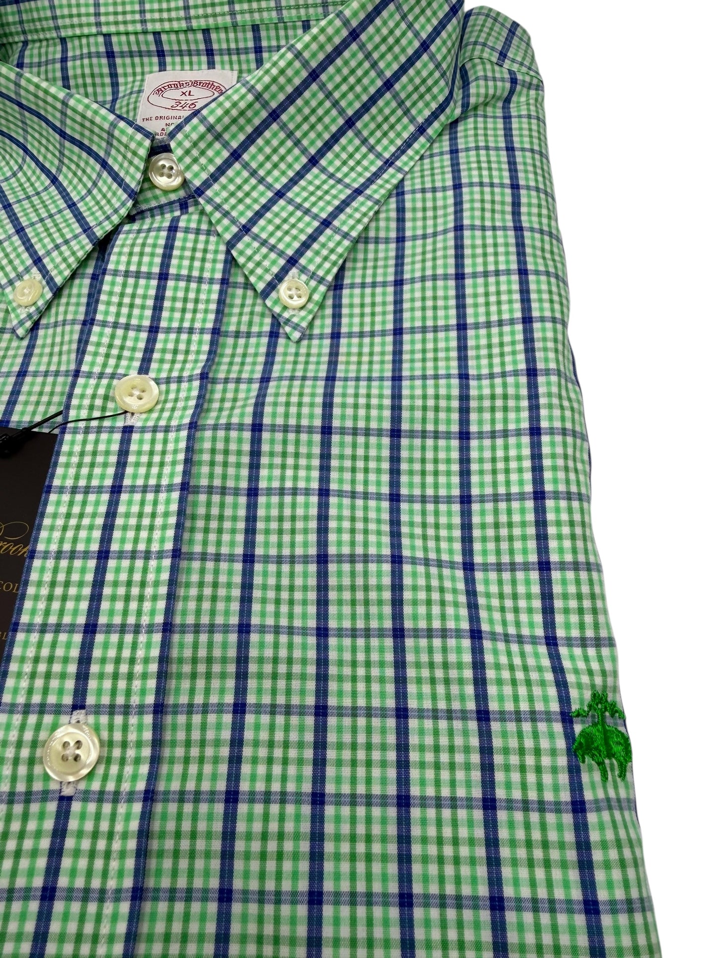 Camisa Brooks Brothers Classic Fit Manga Corta Talla XL