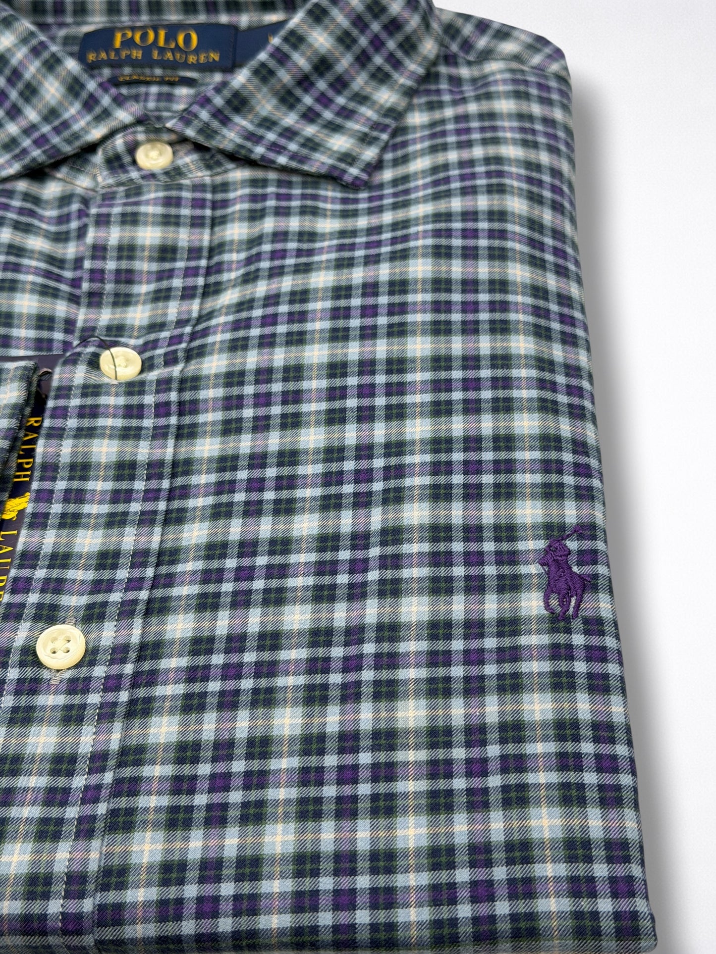 Camisa Polo Ralph Lauren Classic Fit Manga Larga Talla L
