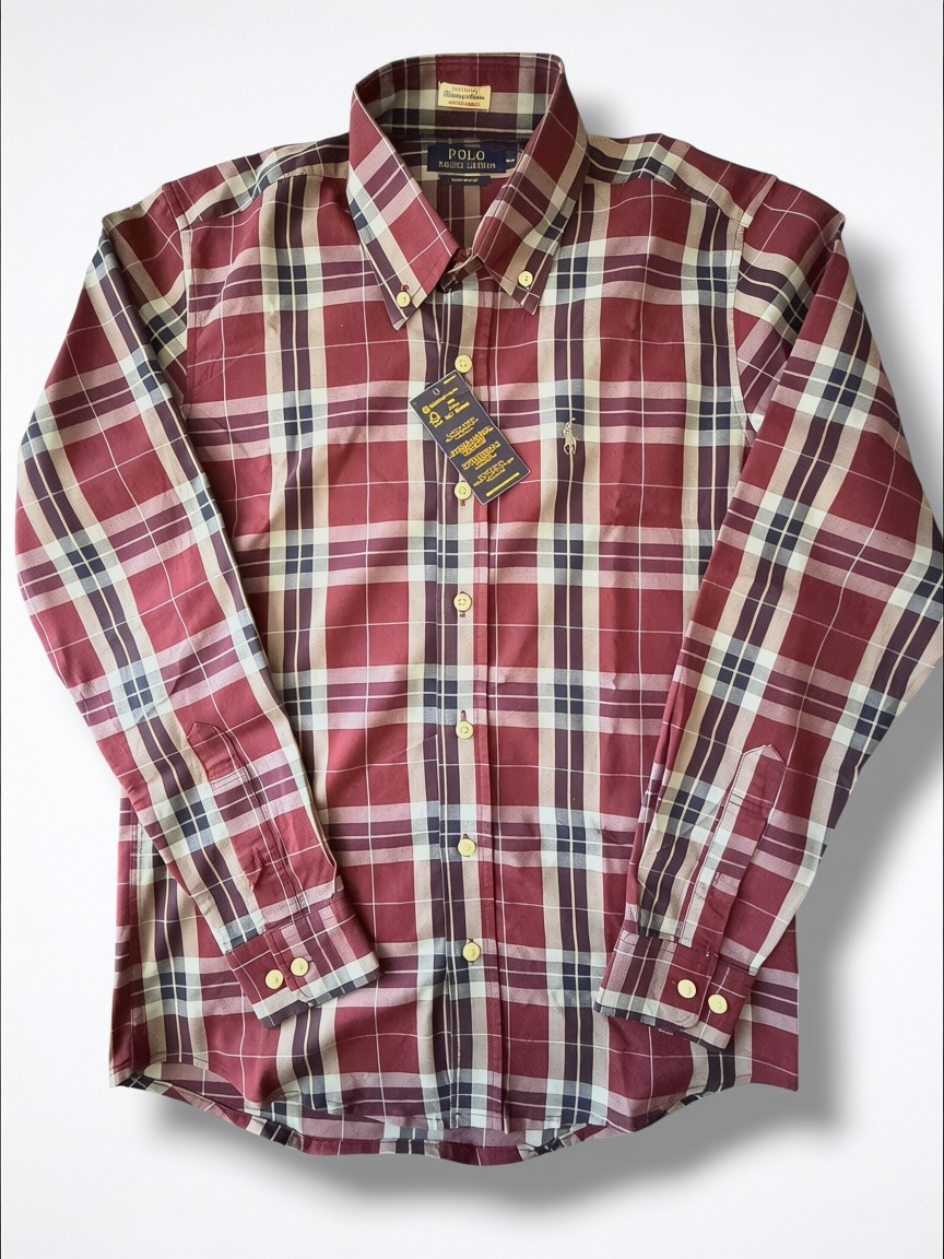 Camisa Polo Ralph Lauren Custom Fit Manga Larga Talla S
