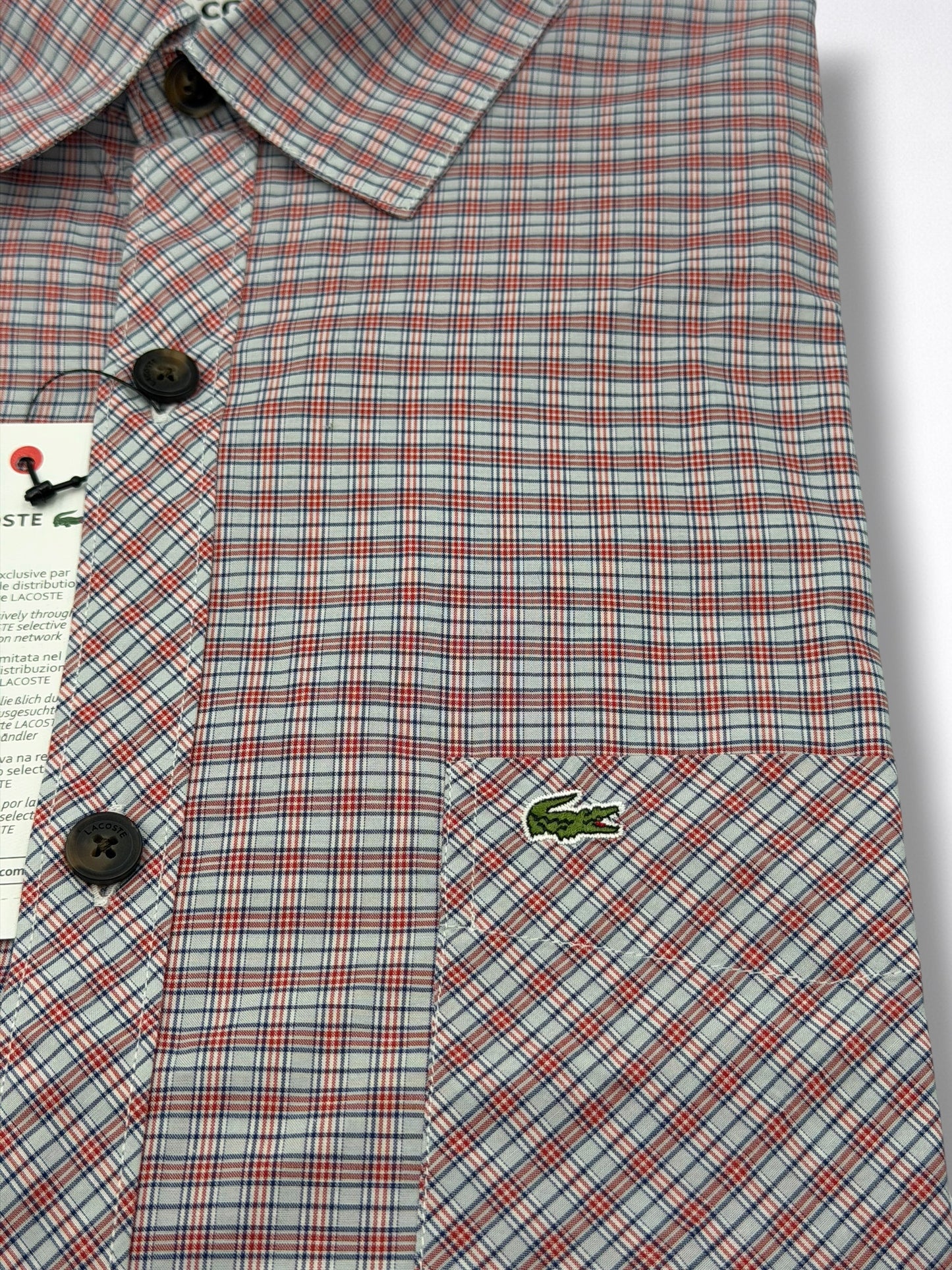Camisa Lacoste Slim Fit Manga Corta Talla L