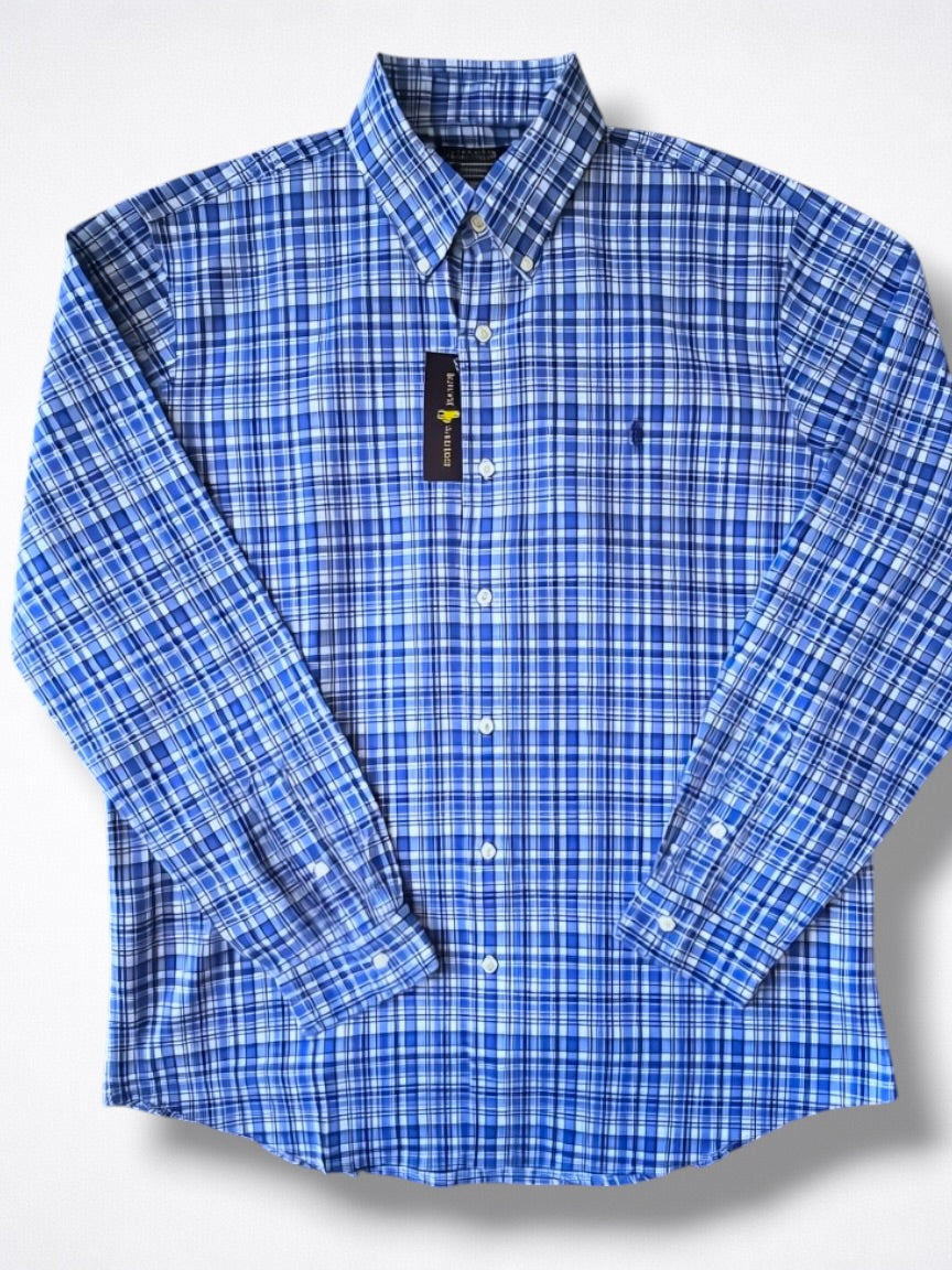 Camisa Polo Ralph Lauren Classic Fit Manga Larga Talla L
