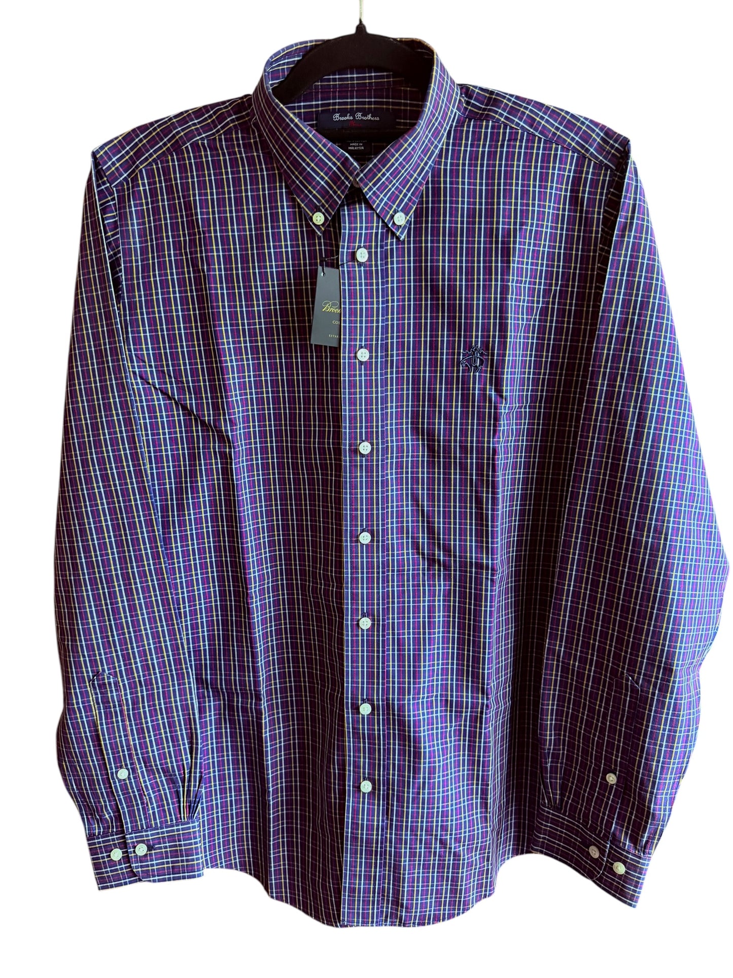 Camisa Brooks Brothers Custom Fit Manga Larga Talla S