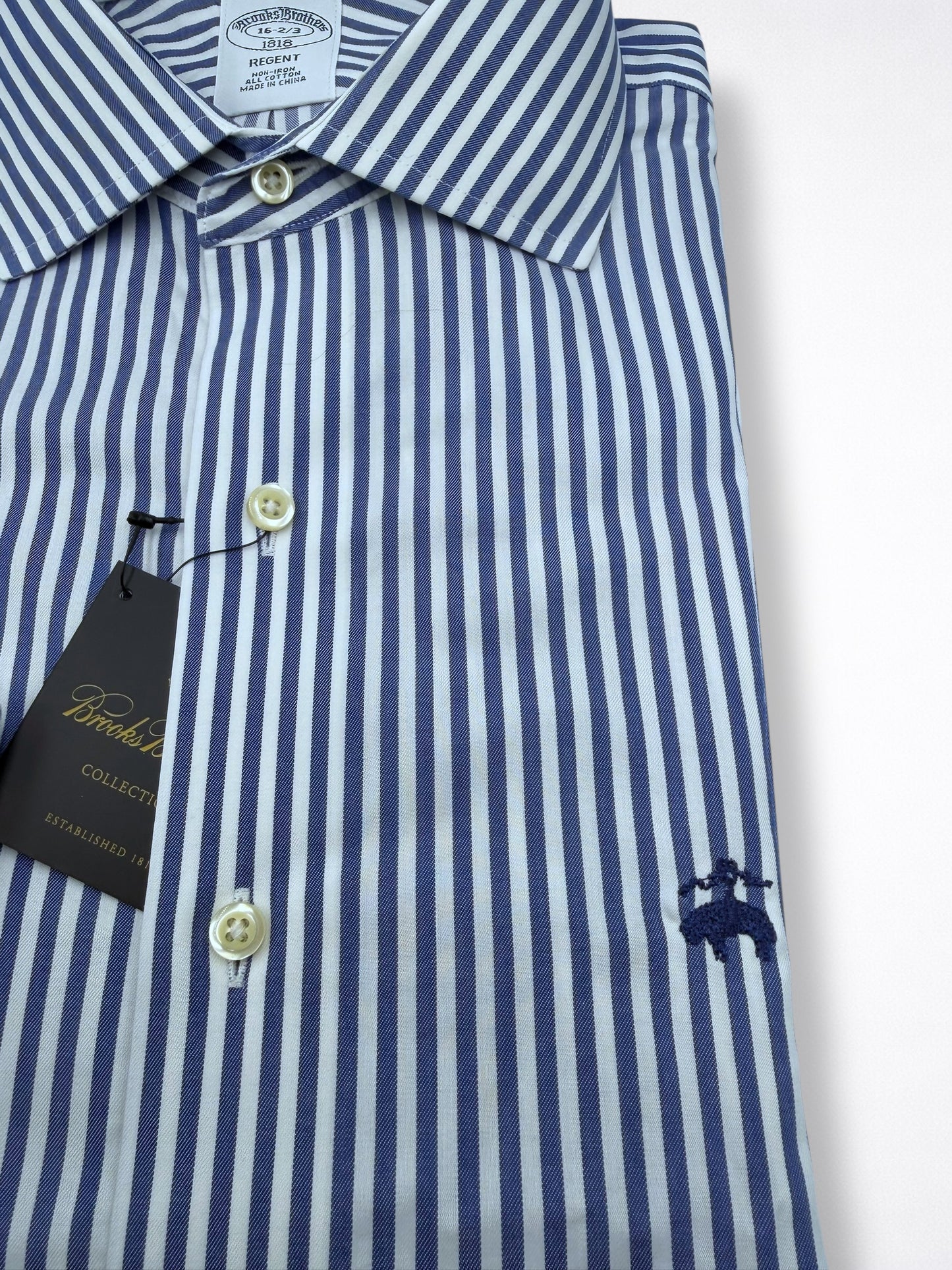 Camisa Brooks Brothers Classic Fit Manga Larga Talla L
