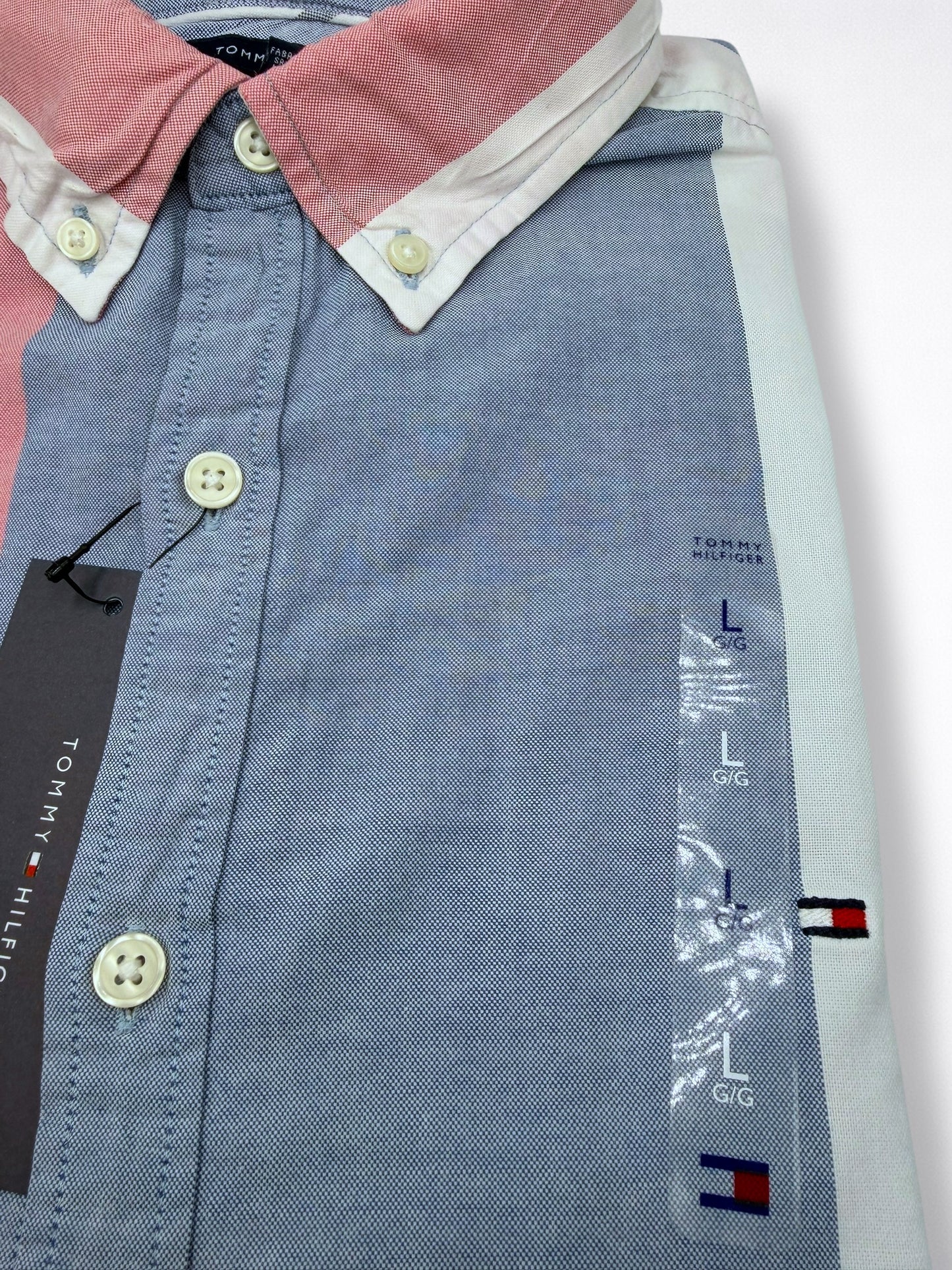 Camisa Tommy Hilfiger Slim Fit Manga Larga Talla L