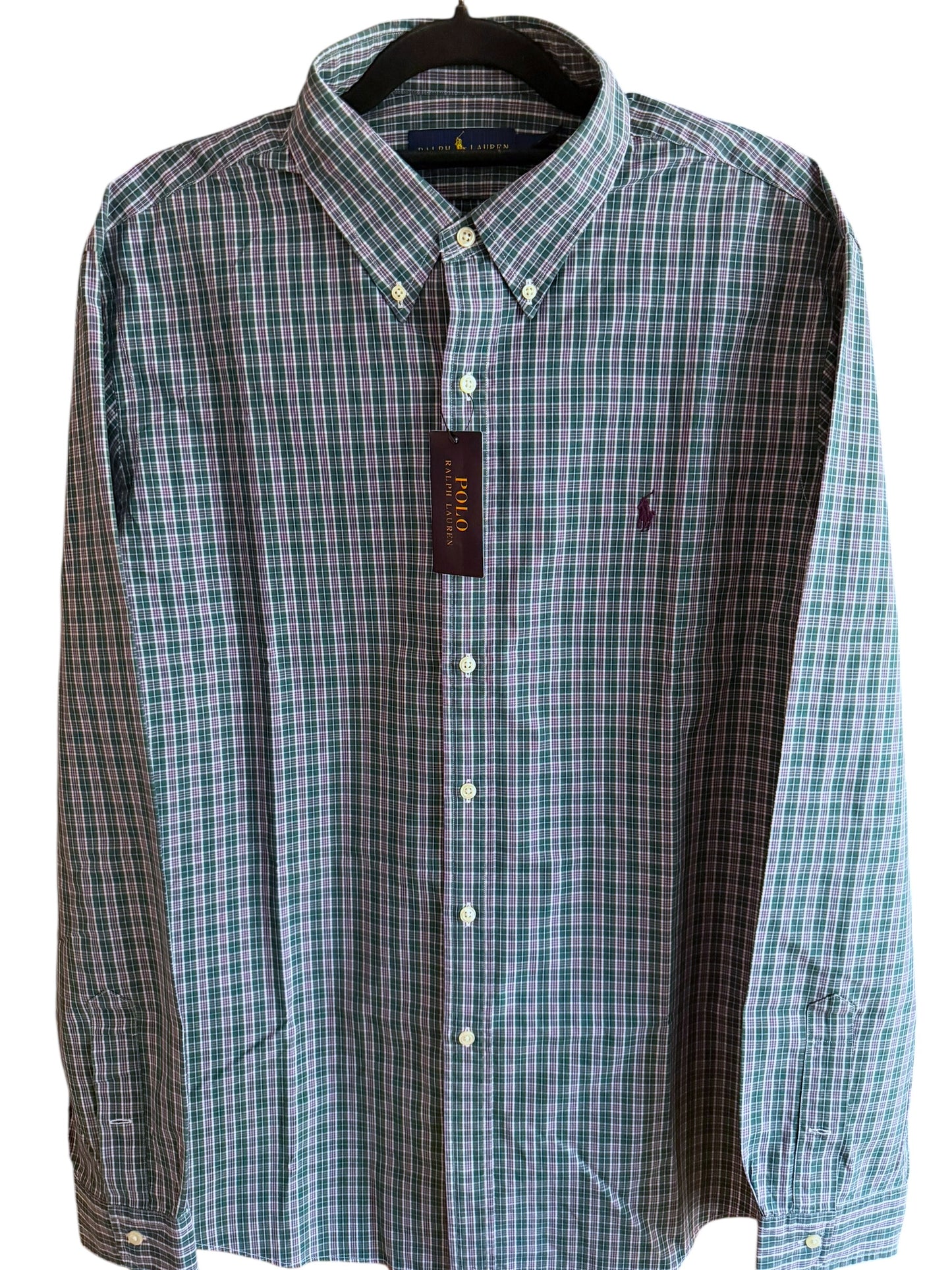 Camisa Polo Ralph Lauren Classic Fit Manga Larga Talla XL