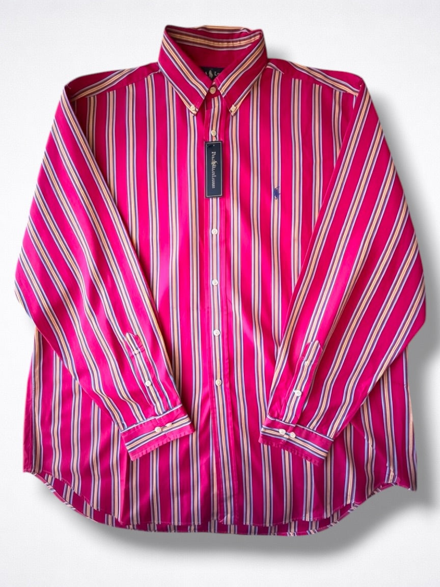 Camisa Polo Ralph Lauren Classic Fit 17 1/2 Manga Larga Talla XL