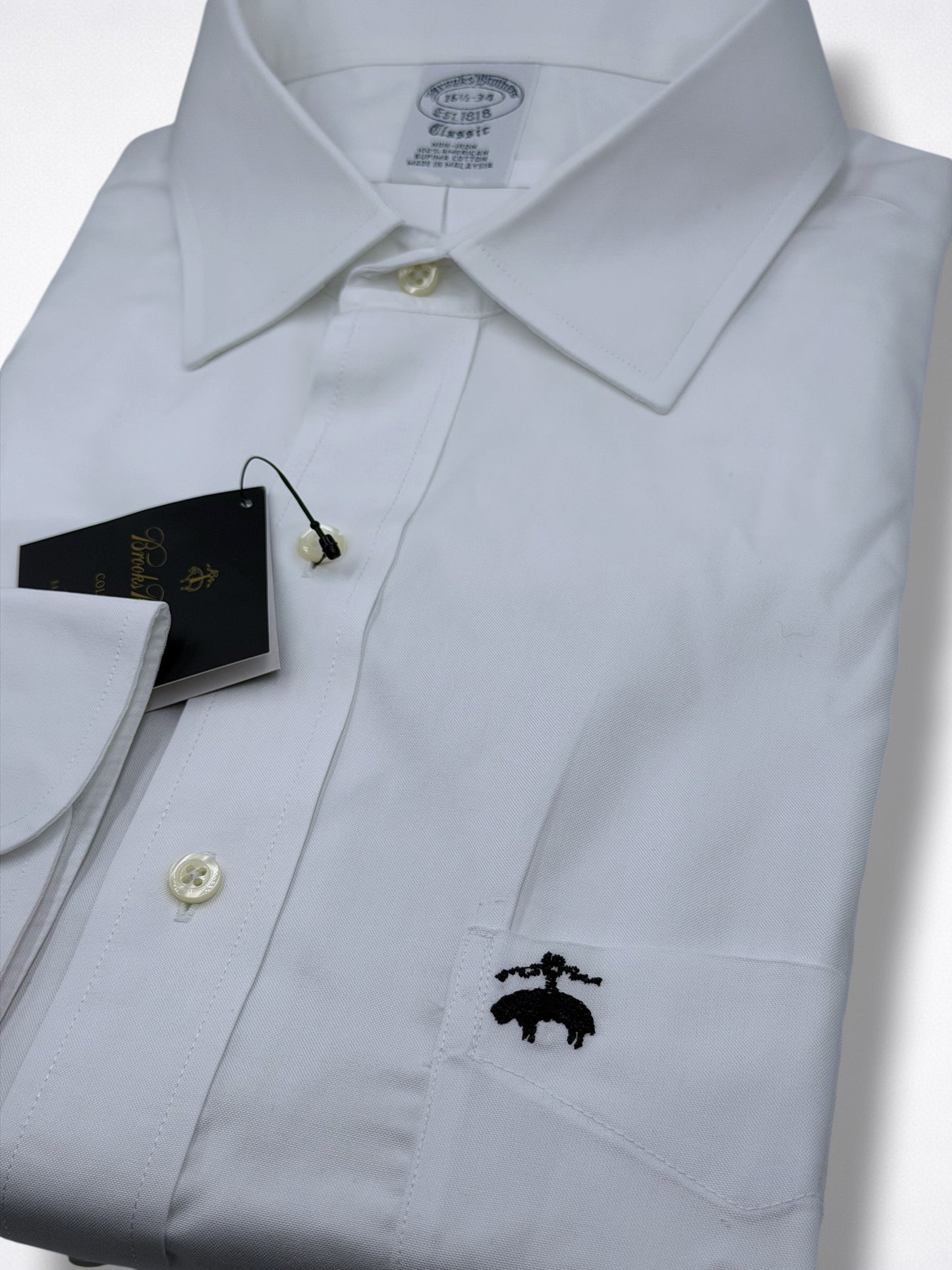 Camisa Brooks Brothers Classic Fit Manga Larga Talla L