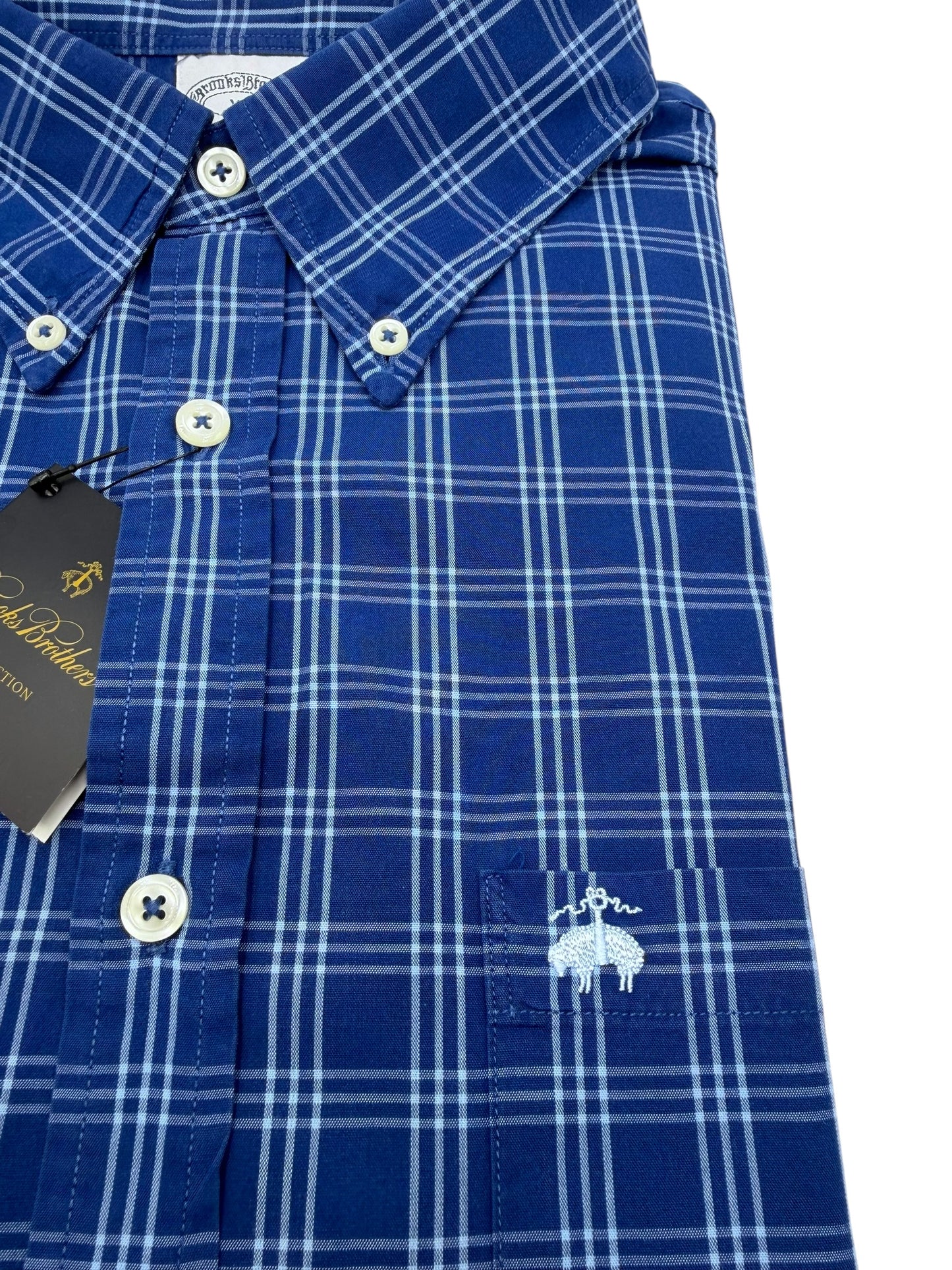 Camisa Brooks Brothers Classic Fit Manga Corta Talla XL