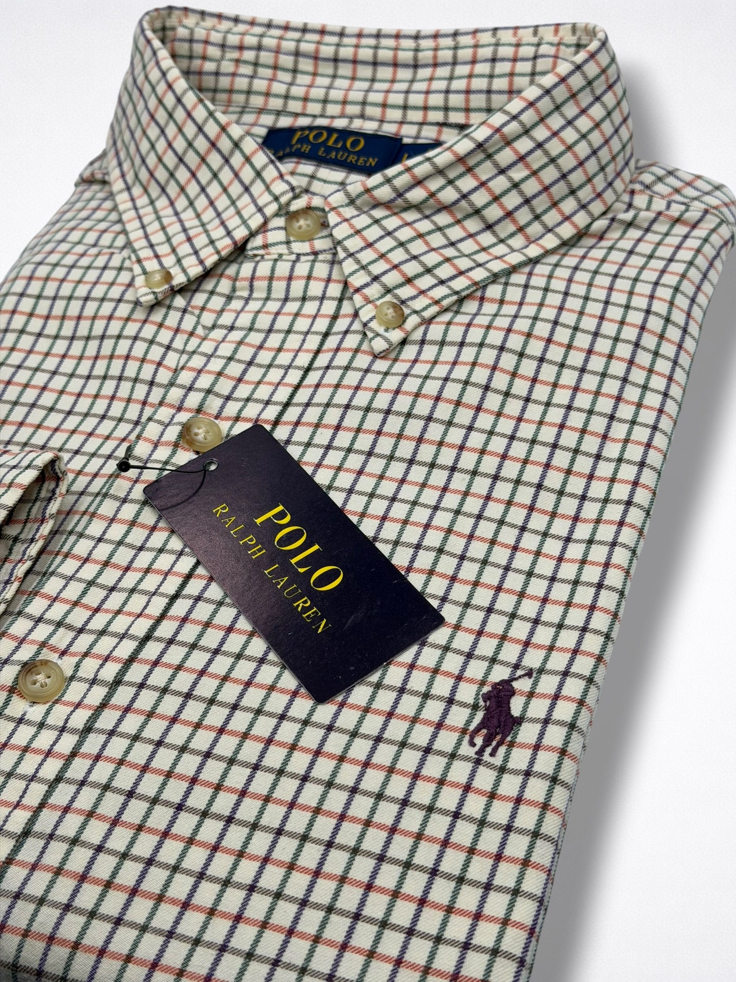 Camisa Polo Ralph Lauren Classic Fit Manga Larga Talla L
