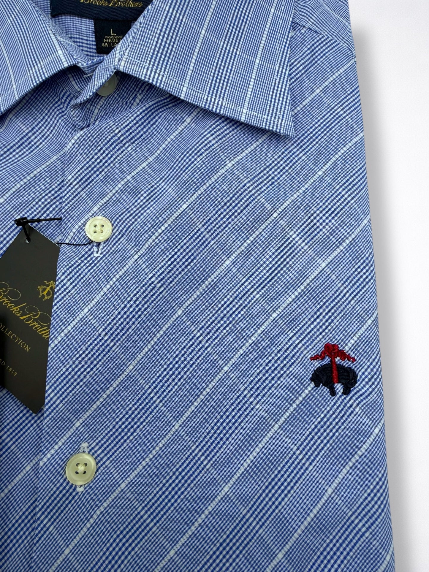 Camisa Brooks Brothers Custom Fit Manga Larga Talla L