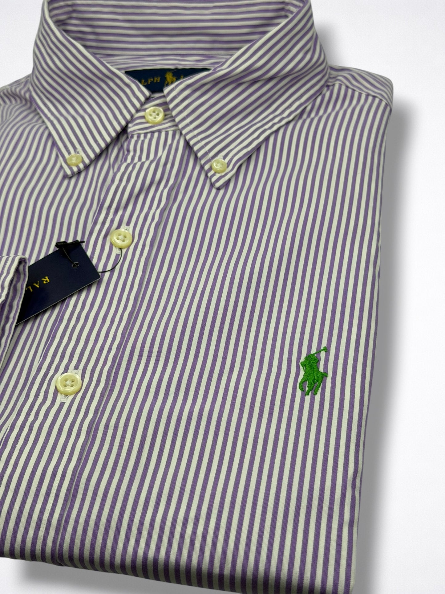 Camisa Polo Ralph Lauren Custom Fit Manga Larga Talla M