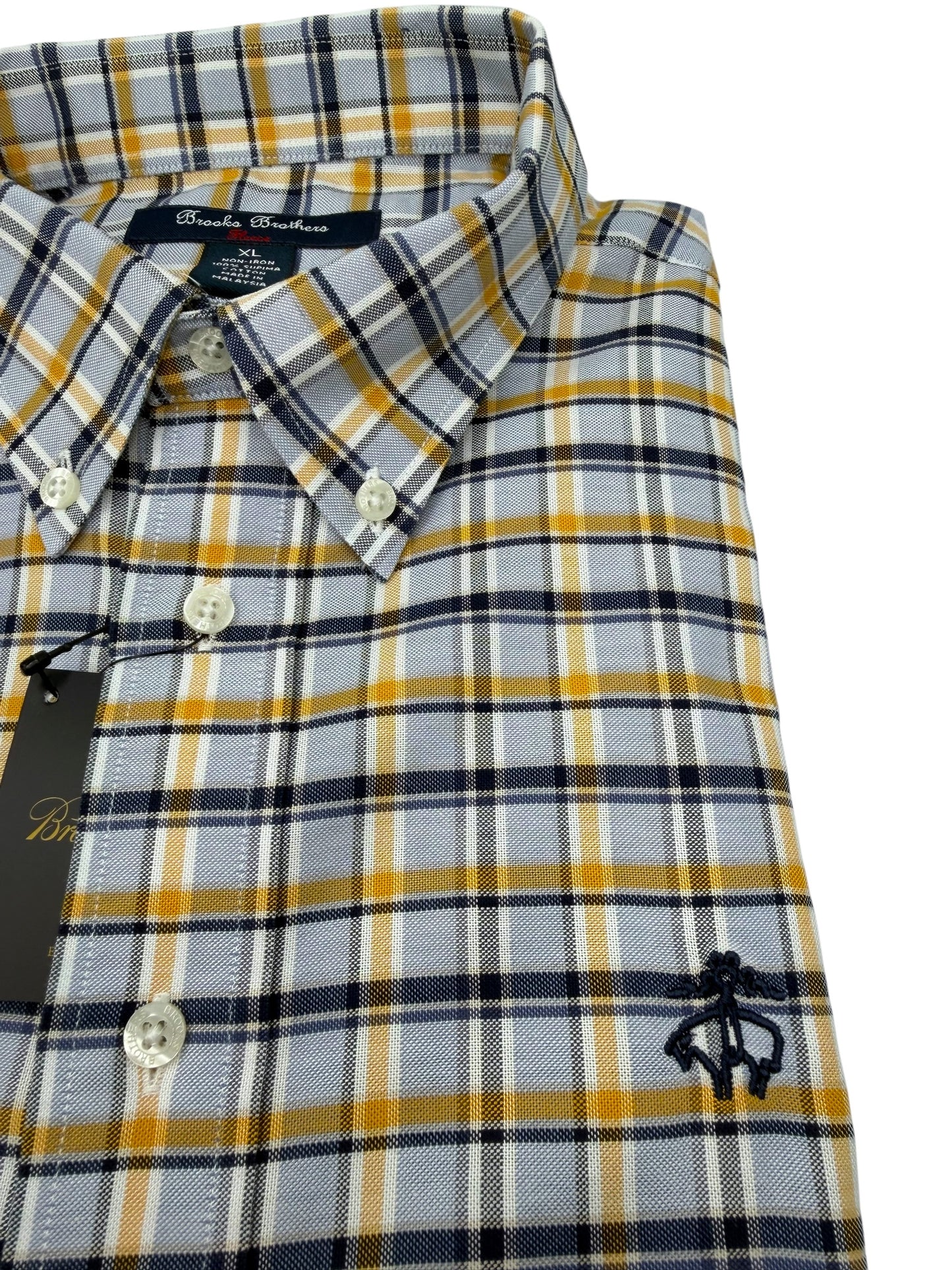 Camisa Brooks Brothers Custom Fit Manga Larga Talla S