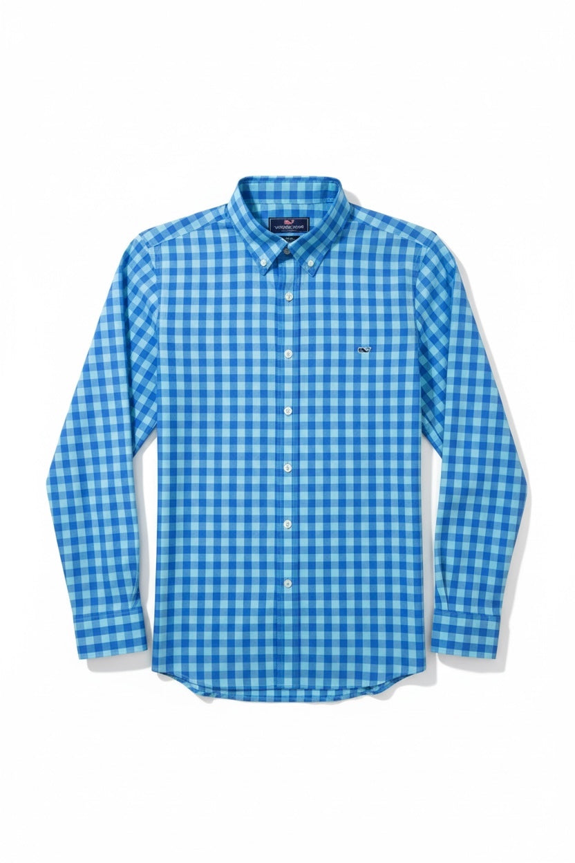 Camisa Vineyard Vines Slim Fit Manga Larga Talla S