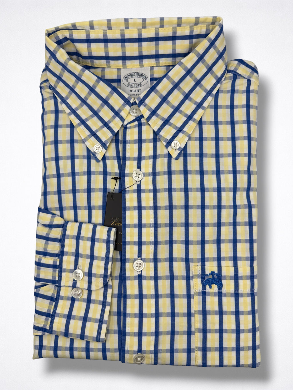 Camisa Brooks Brothers Classic Fit Manga Larga Talla L