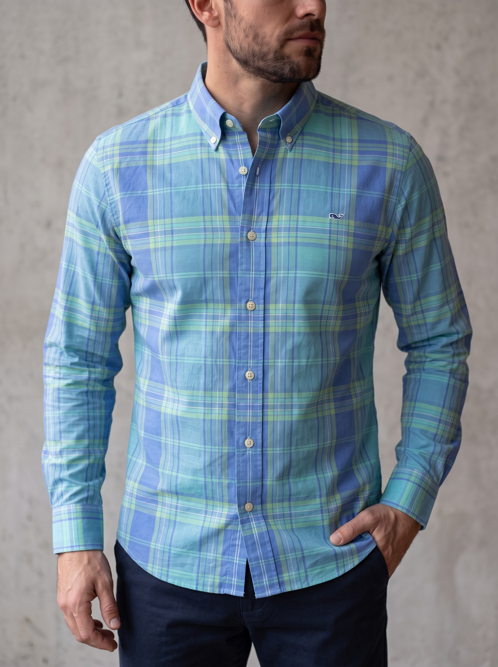 Camisa Vineyard Vines Classic Fit manga larga talla L