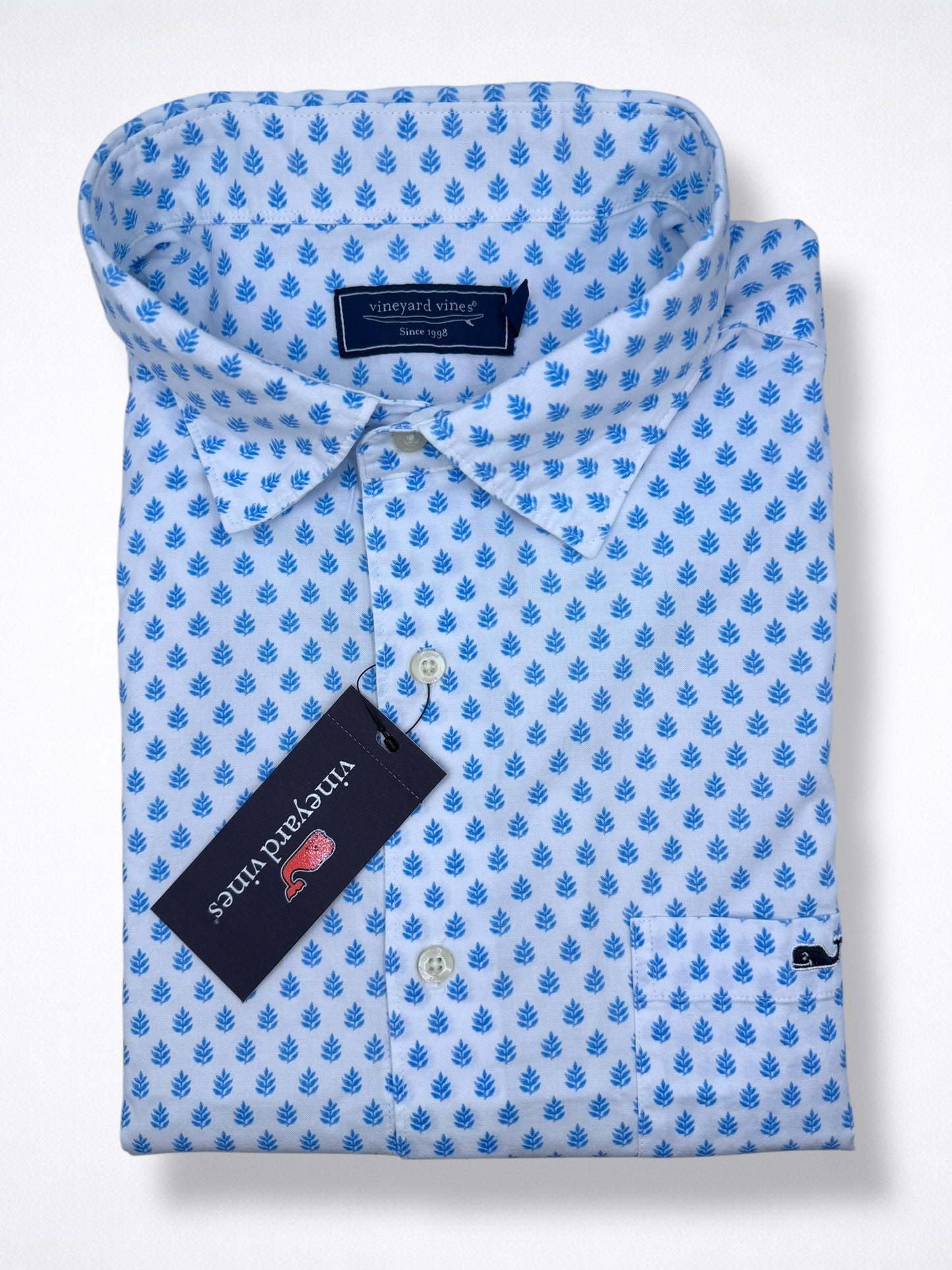 Camisa Vineyard Vines Classic Fit Manga Corta Talla XL