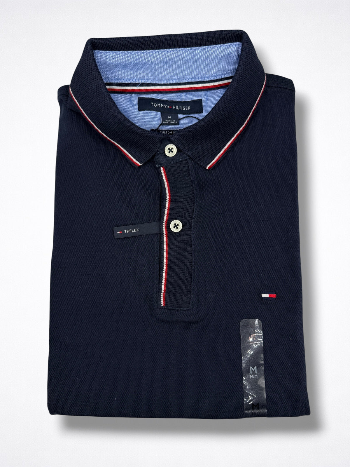 Playera Tommy Hilfiger Custom fit tipo polo talla M