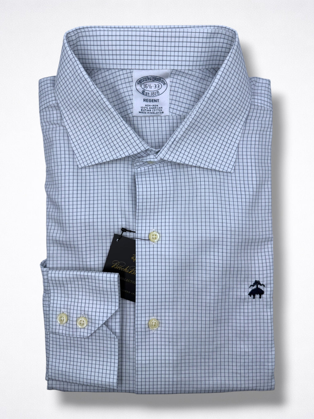 Camisa Brooks Brothers Classic Fit Manga Larga Talla L