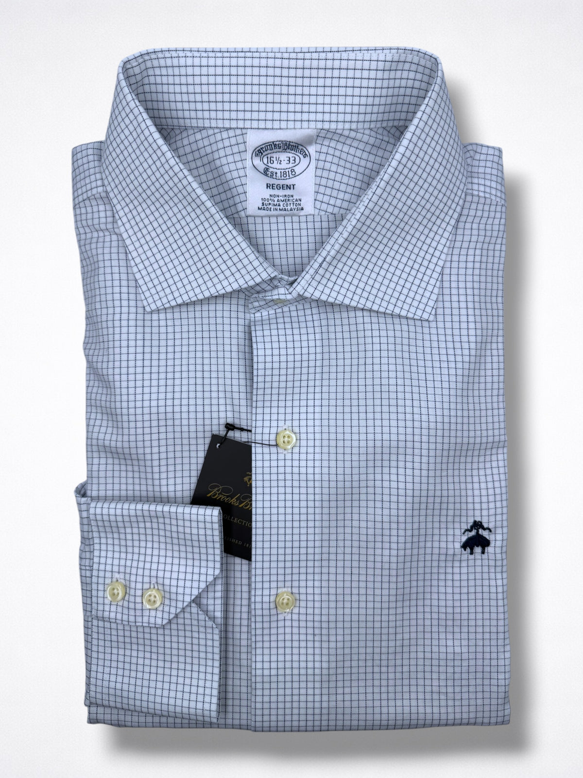 Camisa Brooks Brothers Classic Fit Manga Larga Talla L