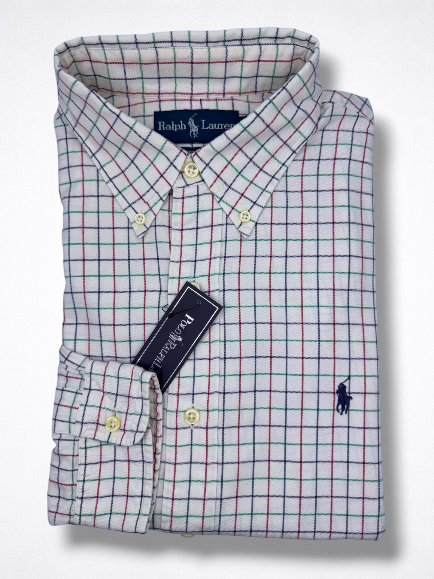 Camisa Polo Ralph Lauren Custom  Fit Manga Larga Talla L