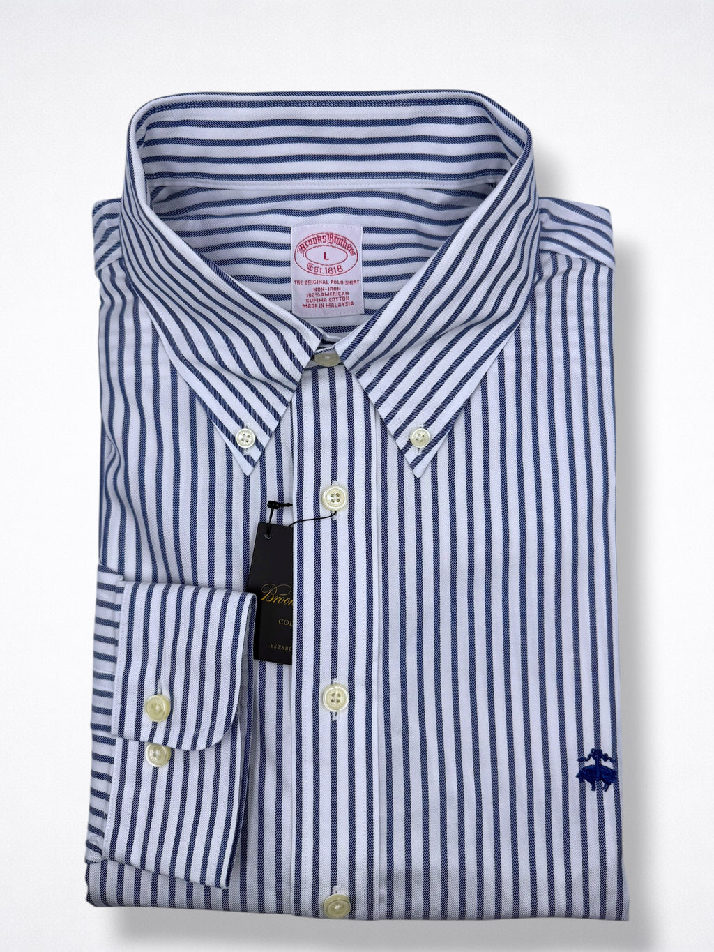 Camisa Brooks Brothers Classic Fit Manga Larga Talla XL