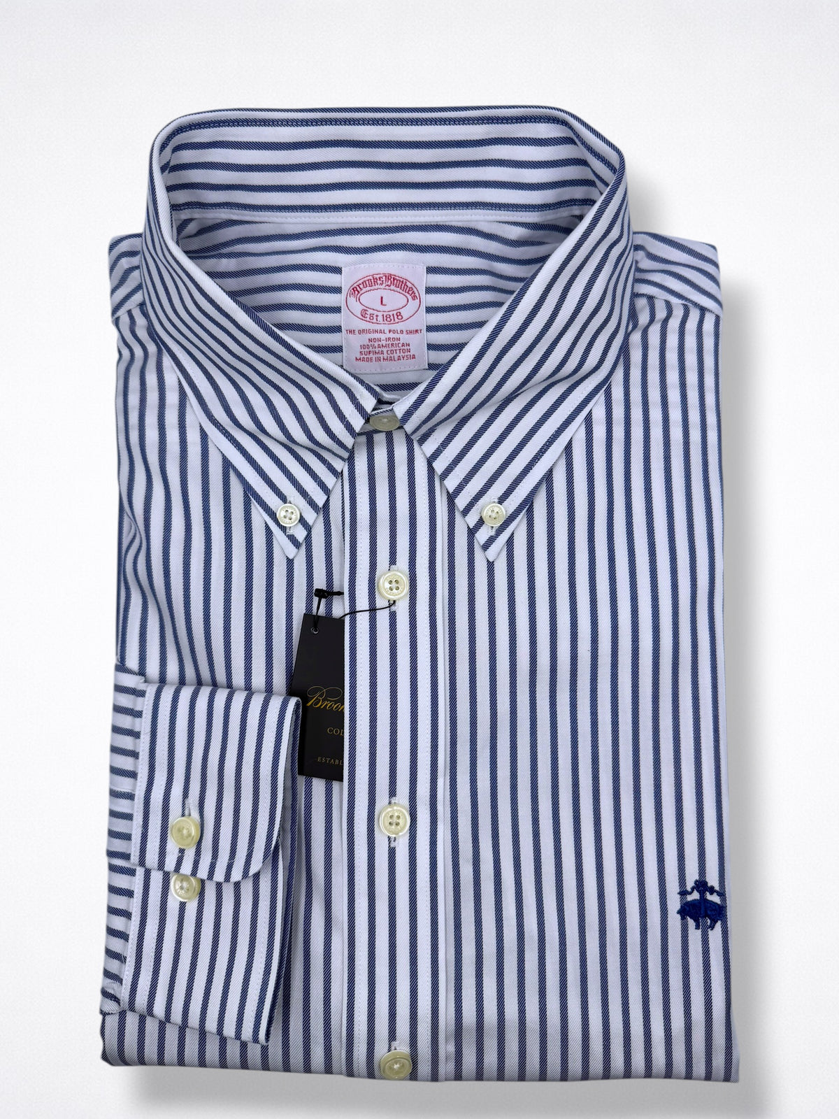 Camisa Brooks Brothers Classic Fit Manga Larga Talla XL