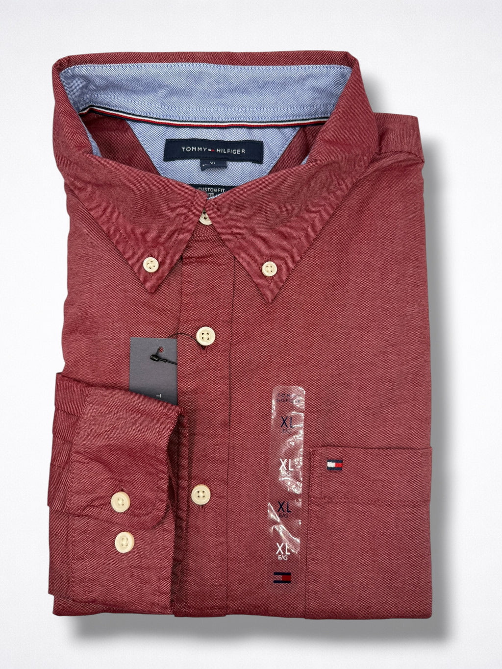 Camisa Tommy Hilfiger Custom Fit Manga Larga Talla XL