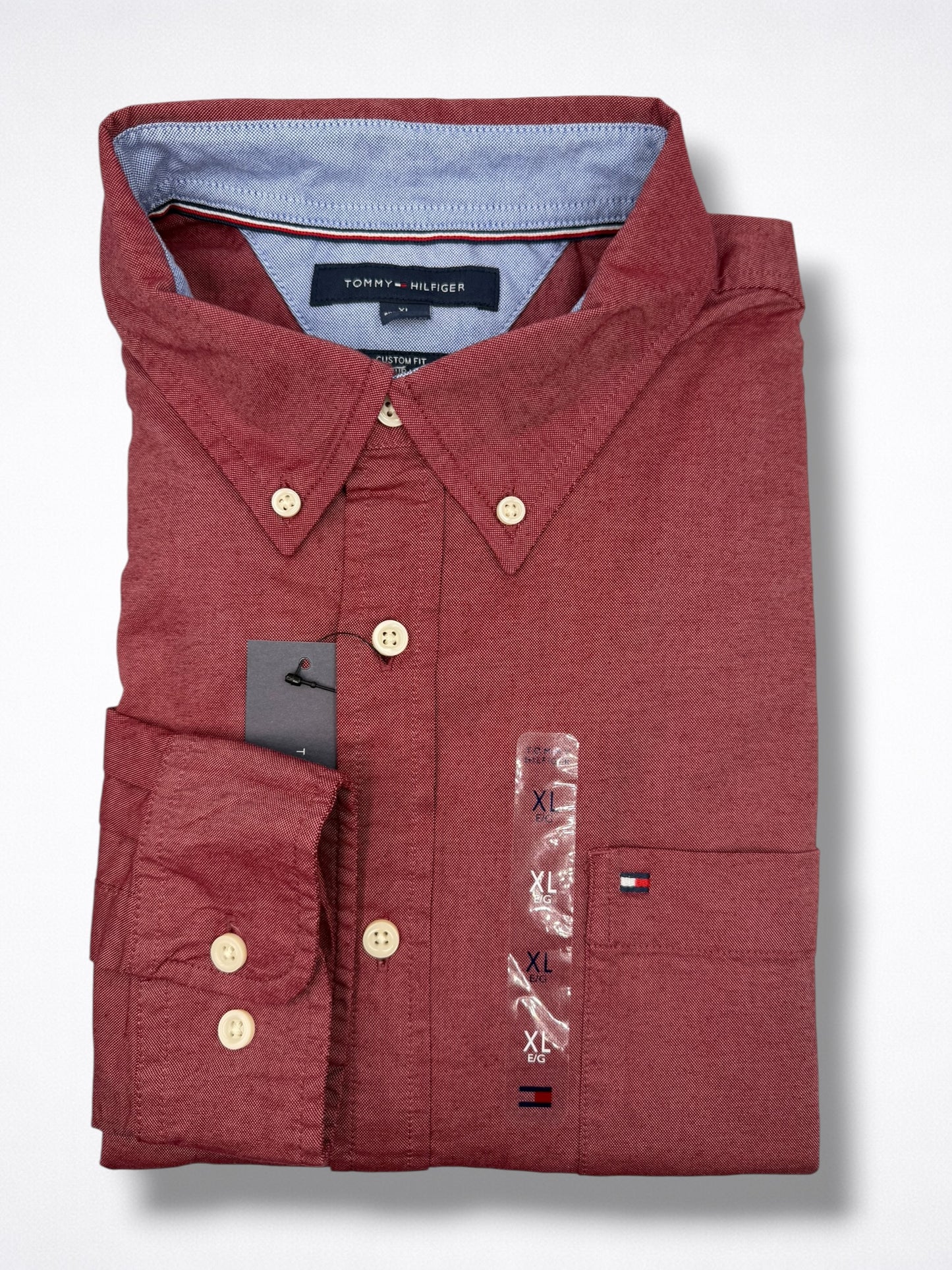 Camisa Tommy Hilfiger Custom Fit Manga Larga Talla XL
