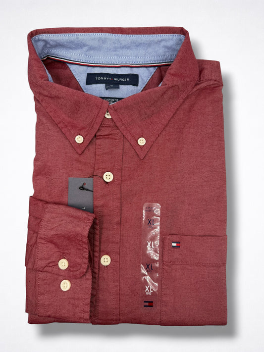 Camisa Tommy Hilfiger Custom Fit Manga Larga Talla XL