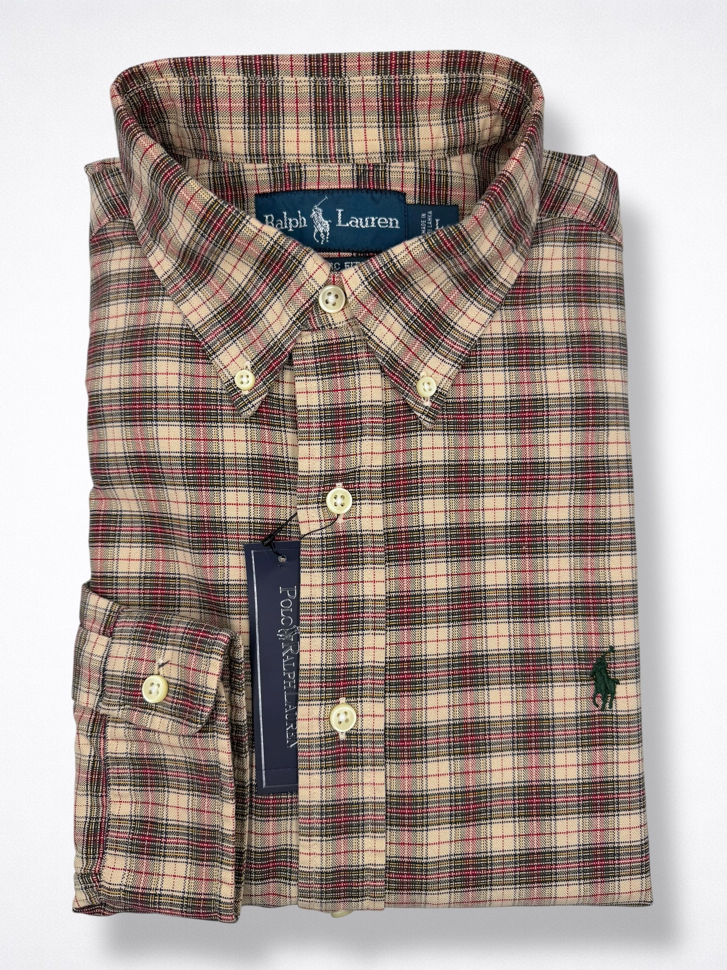 Camisa Polo Ralph Lauren Classic Fit Manga Larga Talla L