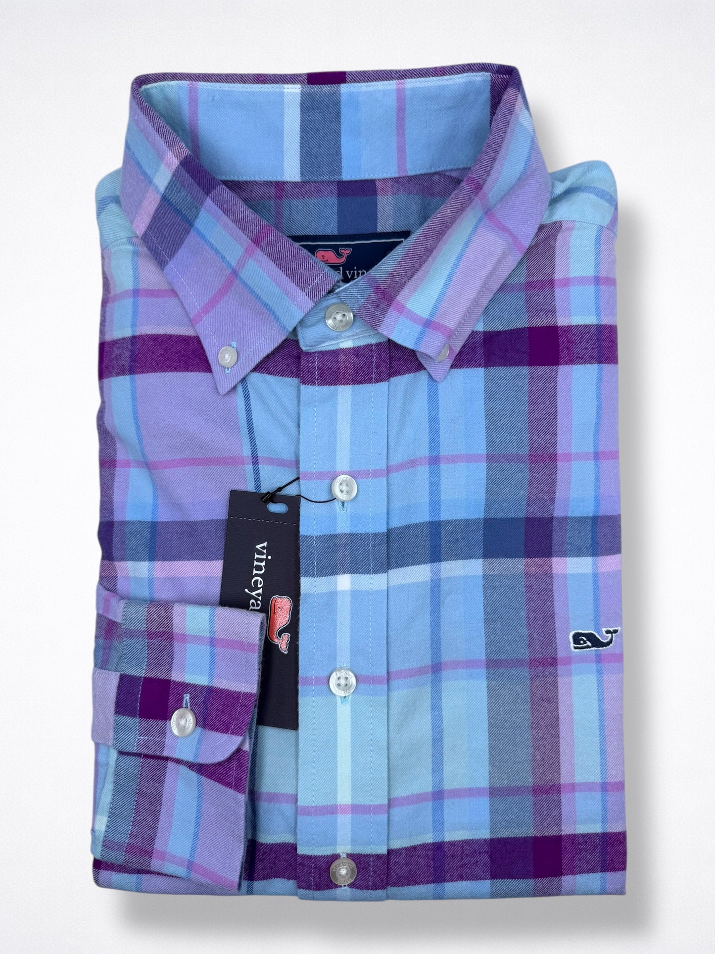 Camisa Vineyard Vines Slim Fit Manga Larga Talla M
