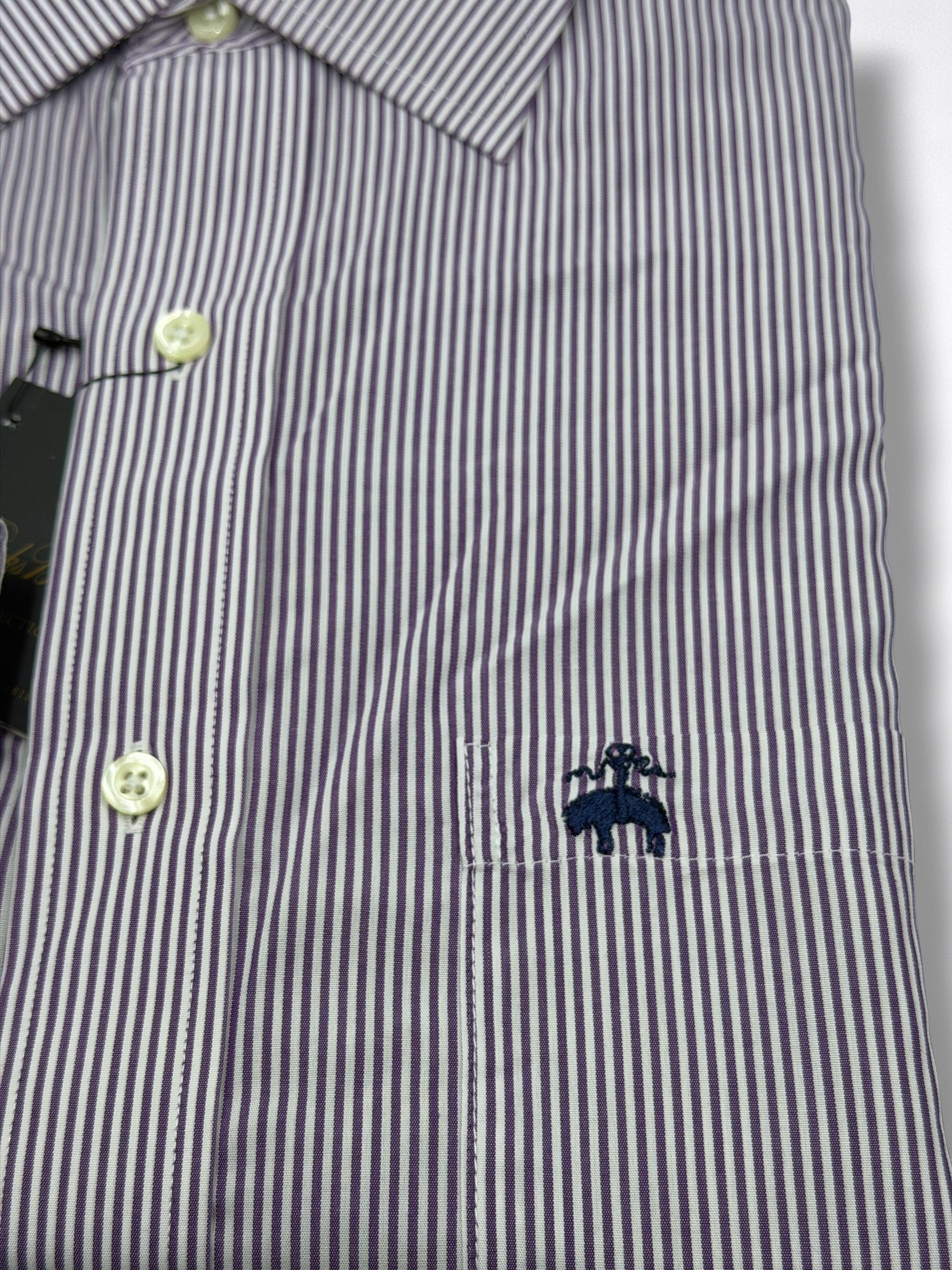 Camisa Brooks Brothers Classic Fit Manga Larga Talla L