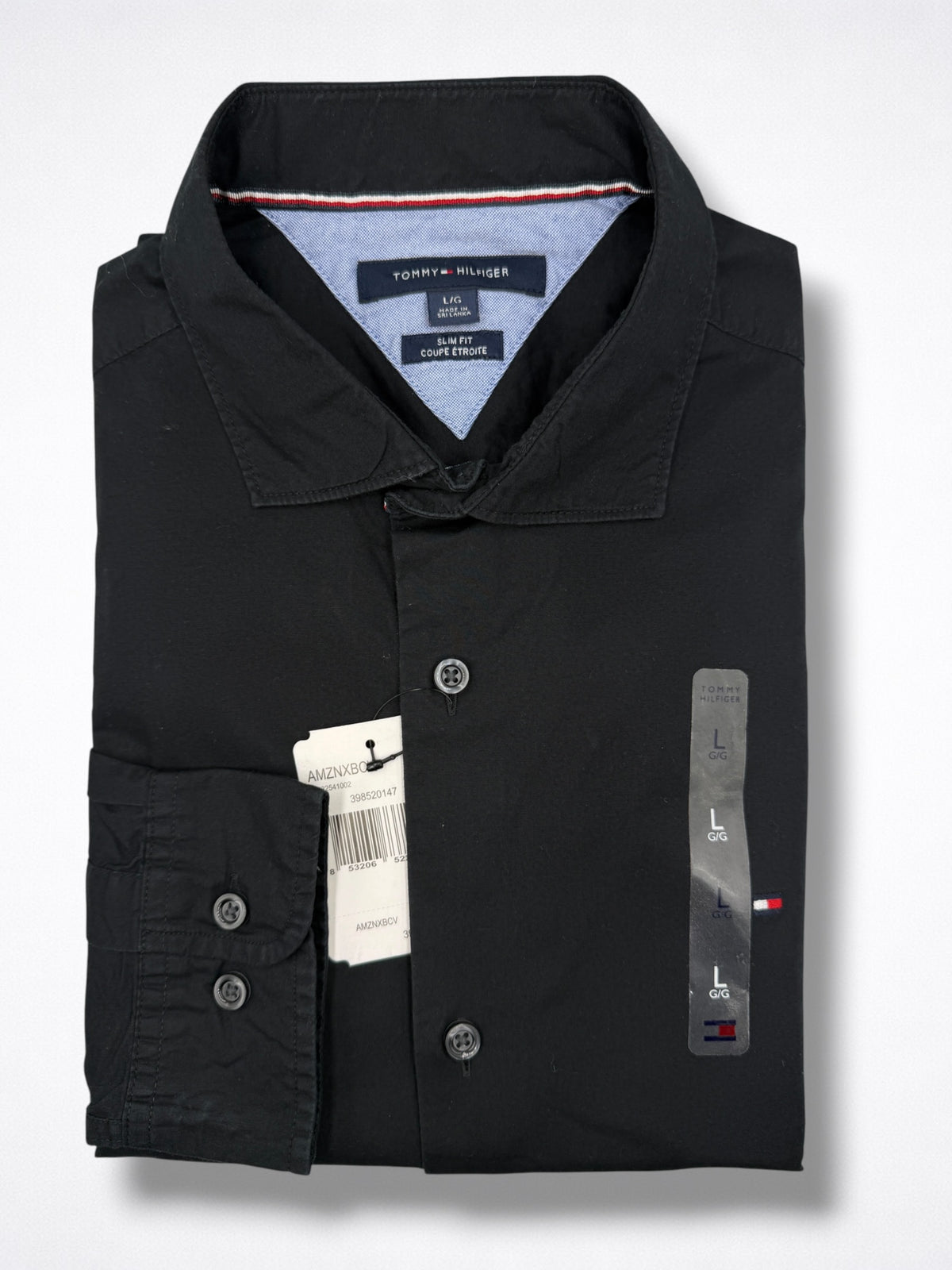 Camisa Tommy Hilfiger Slim Fit Manga Larga Talla l , sirve para Talla M