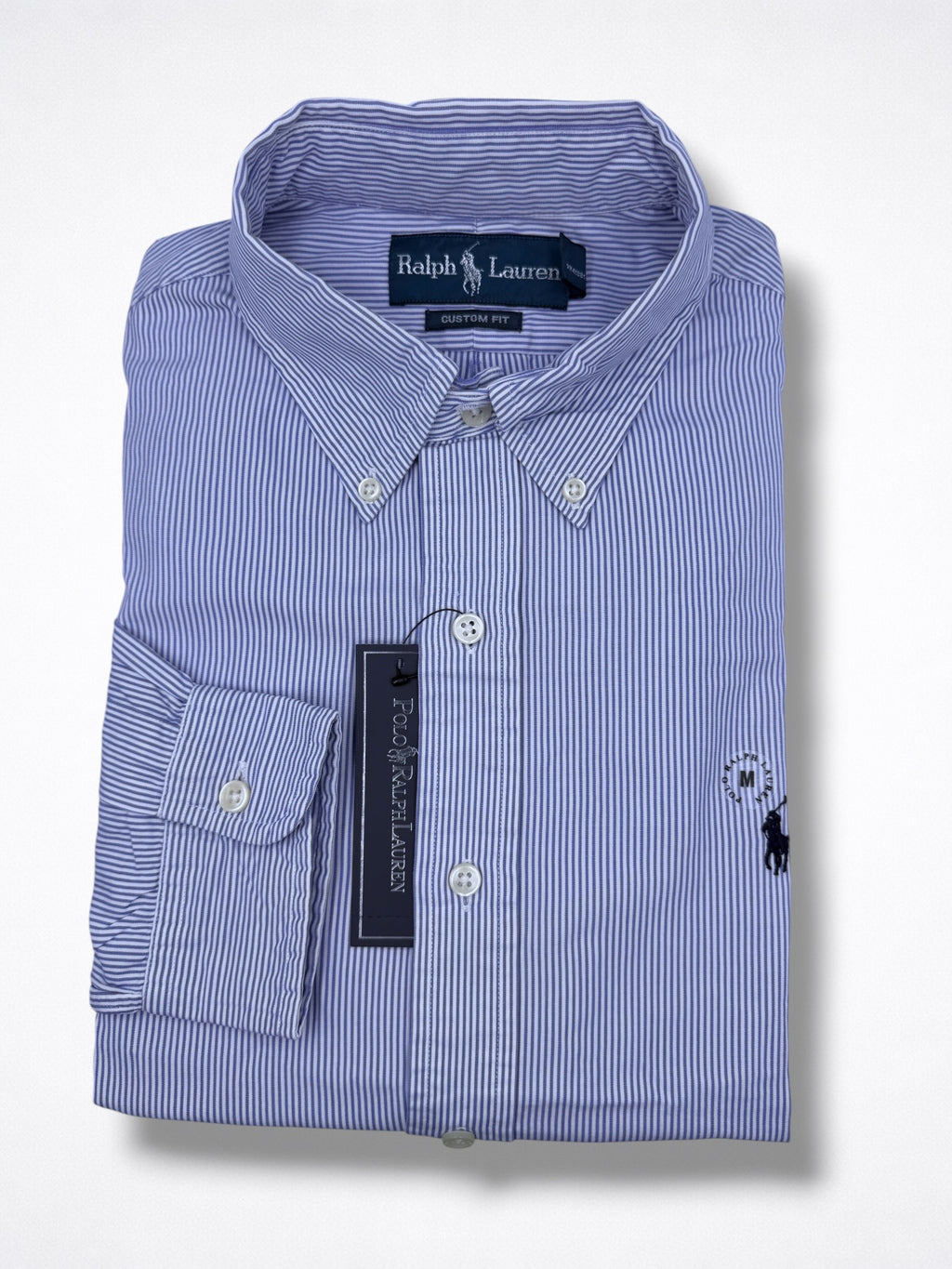 Camisa Polo Ralph Lauren Custom Fit manga larga talla M