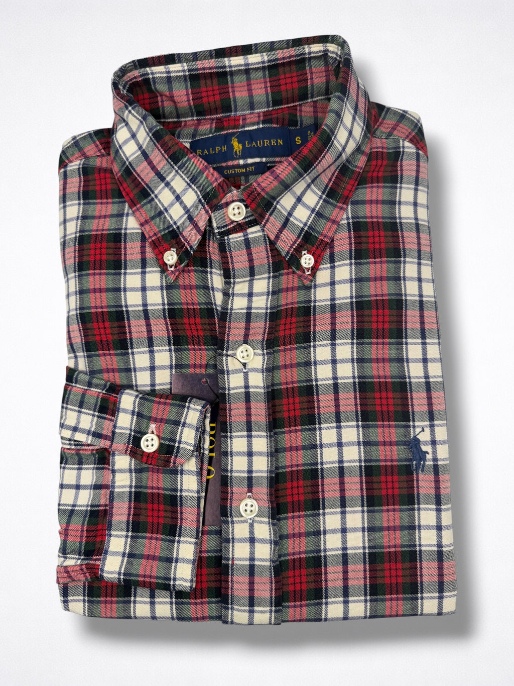 Camisa Polo Ralph Lauren Custom Fit Manga Larga Talla S