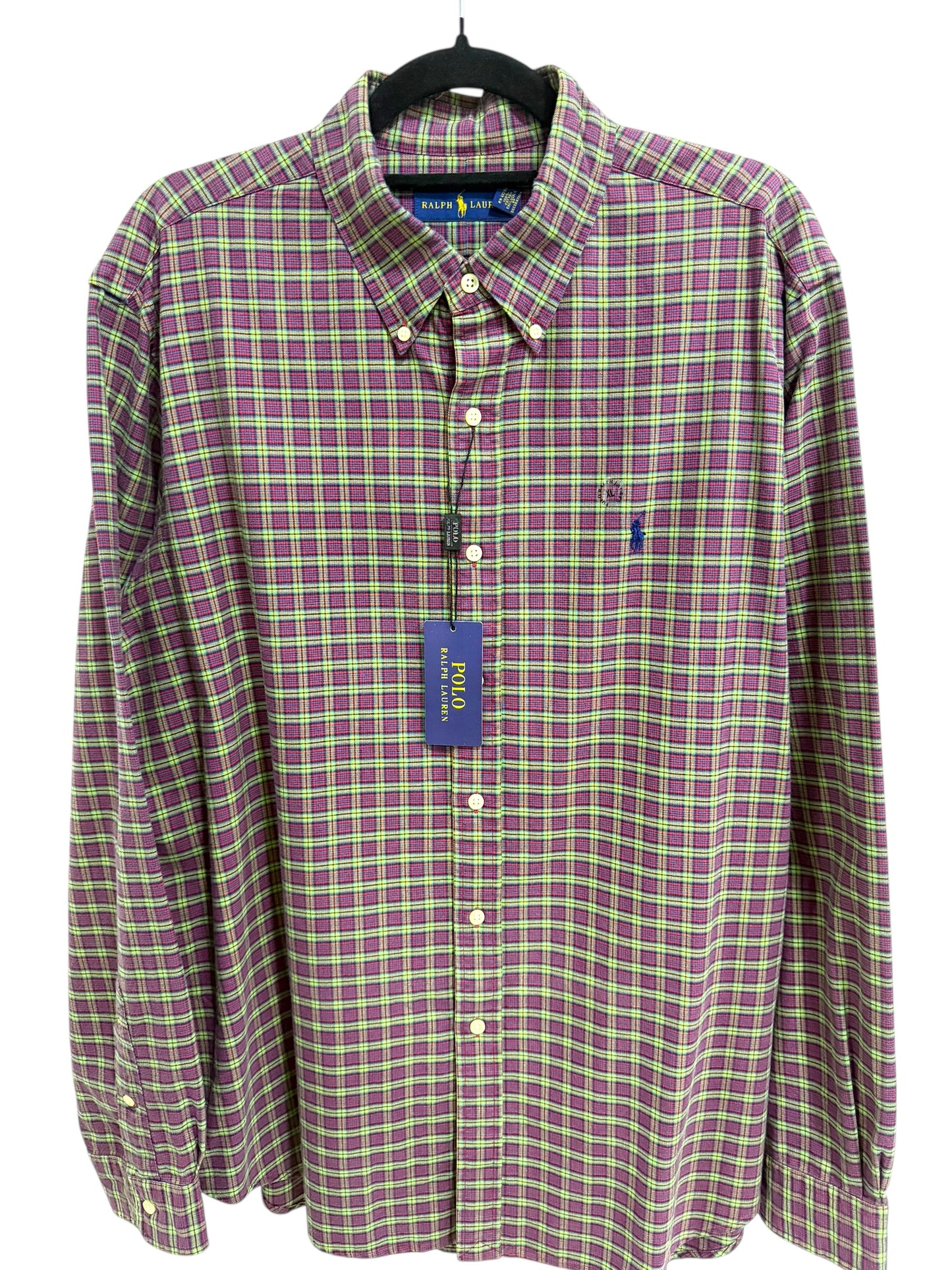 Camisa Polo Ralph Lauren Classic Fit Manga Larga Talla XL