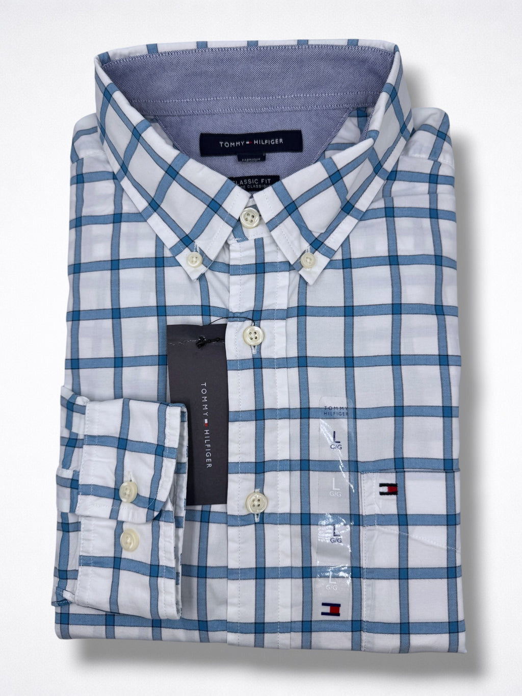 Camisa Tommy Hilfiger Classic Fit Manga Larga Talla L