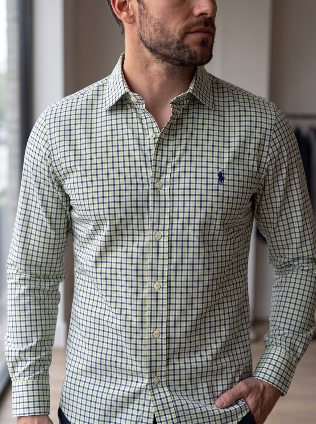 Camisa Polo Ralph Lauren Classic Fit manga larga talla XL