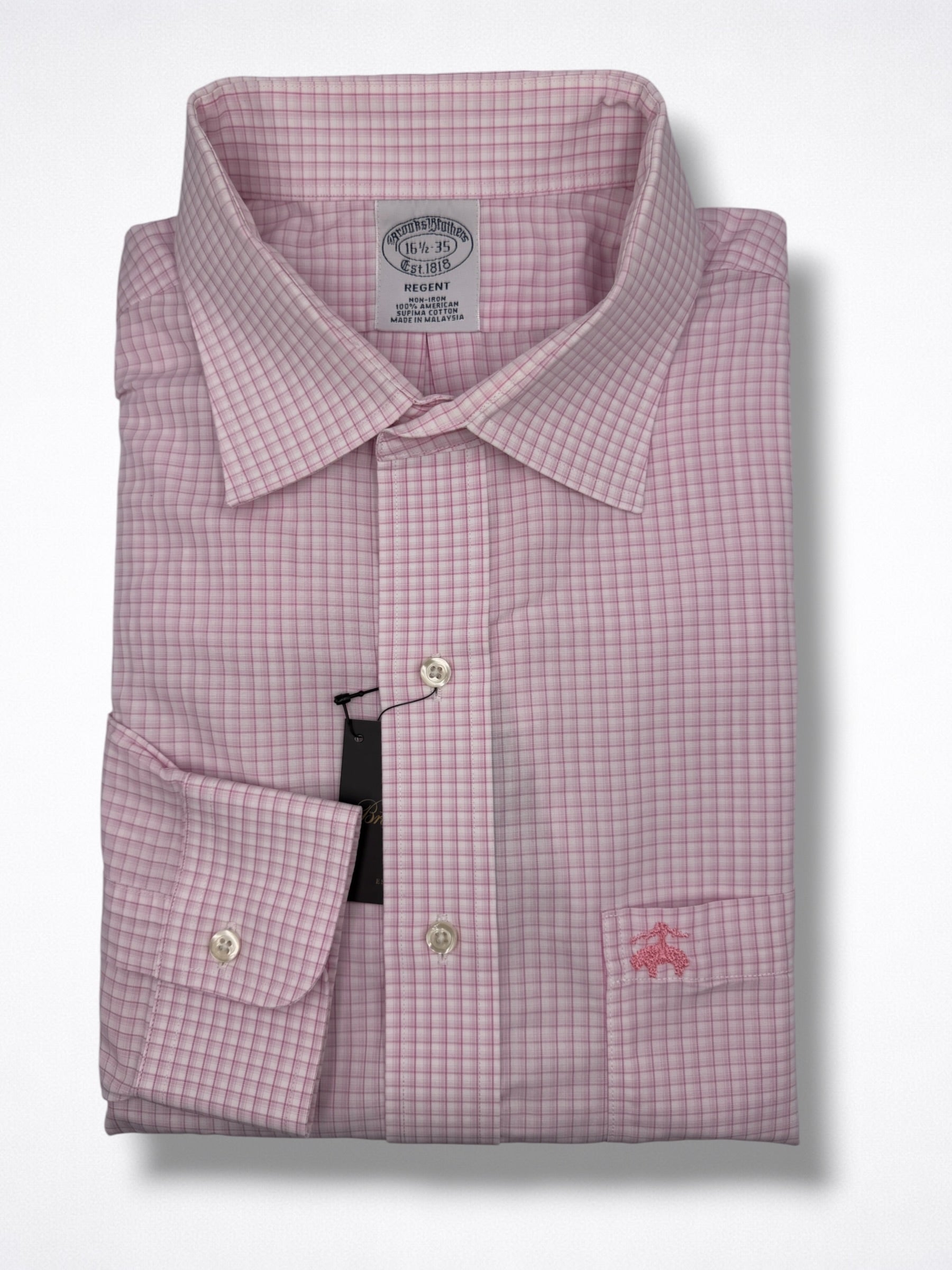 Camisa Brooks Brothers Classic Fit Manga Larga Talla L