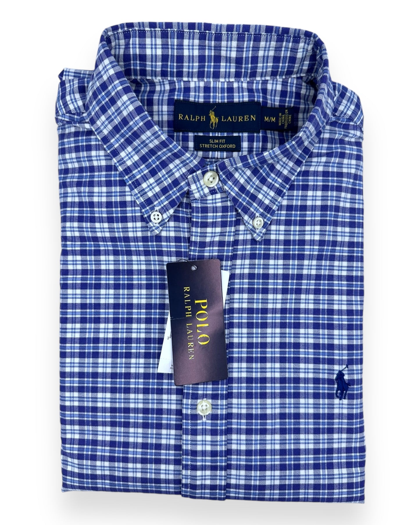 Camisa Polo Ralph Lauren Slim Fit Manga Larga Talla M