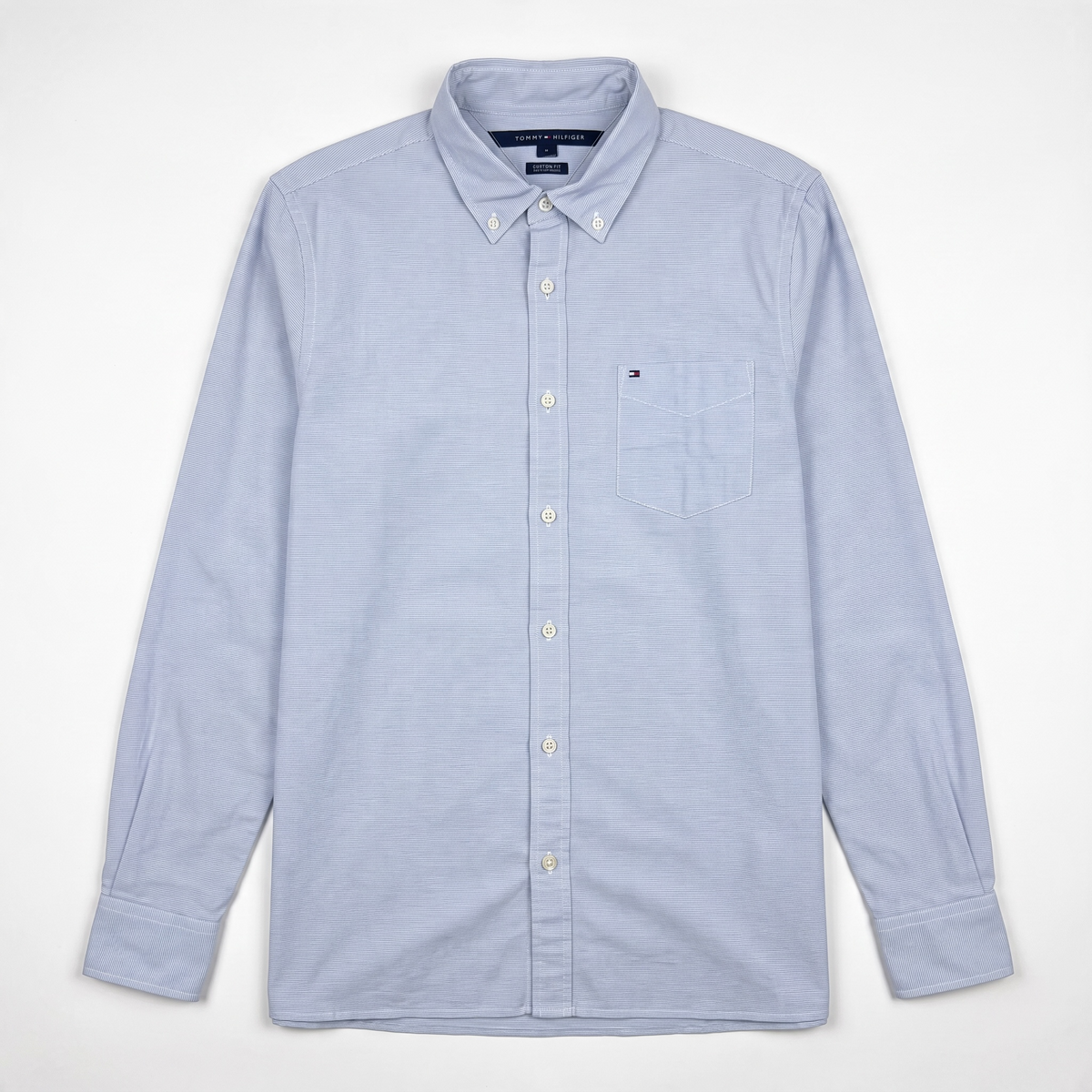 Camisa Tommy Hilfiger Custom Fit manga larga talla M