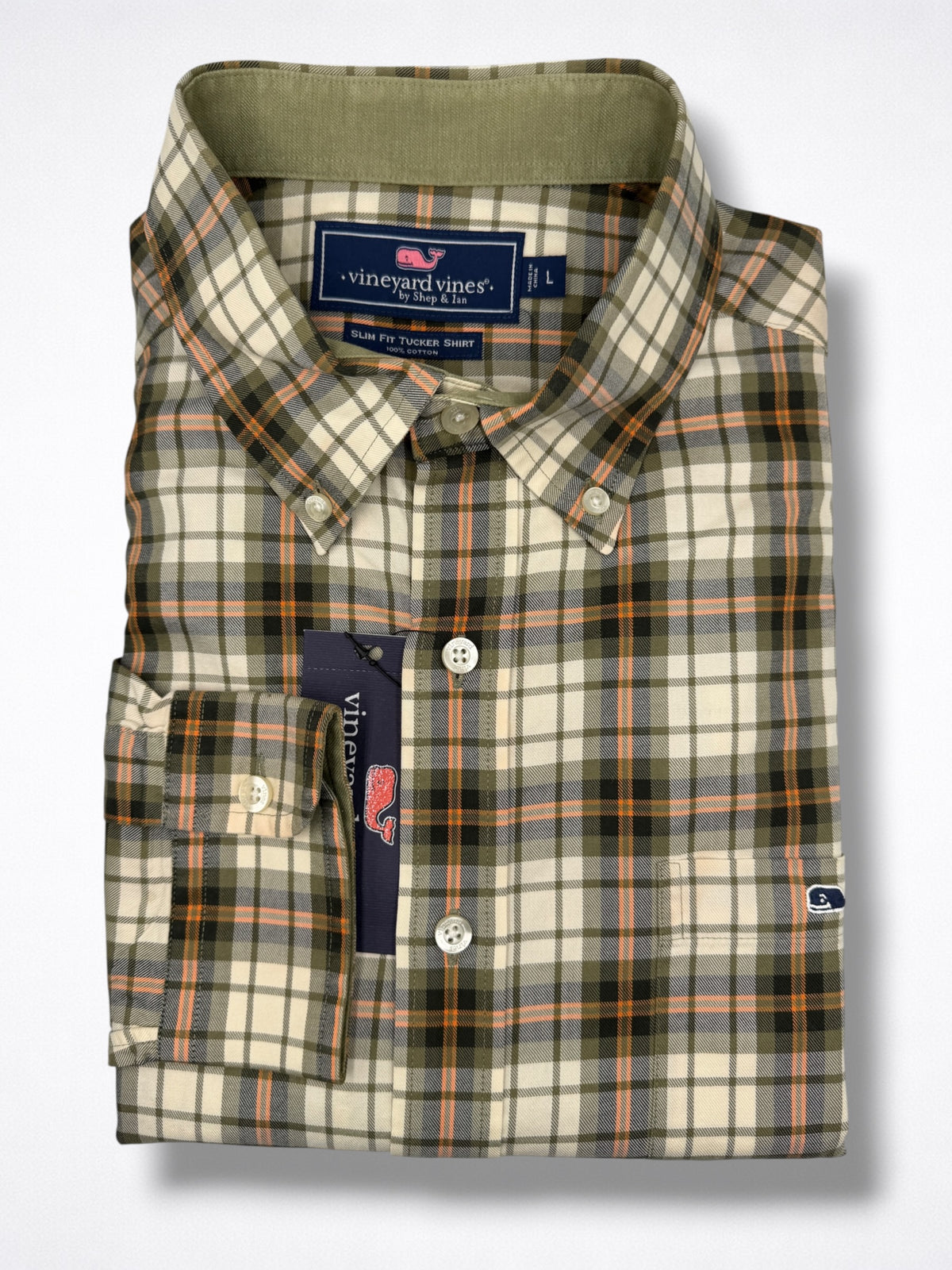 Camisa Vineyard Vines Classic Fit Manga Larga Talla L