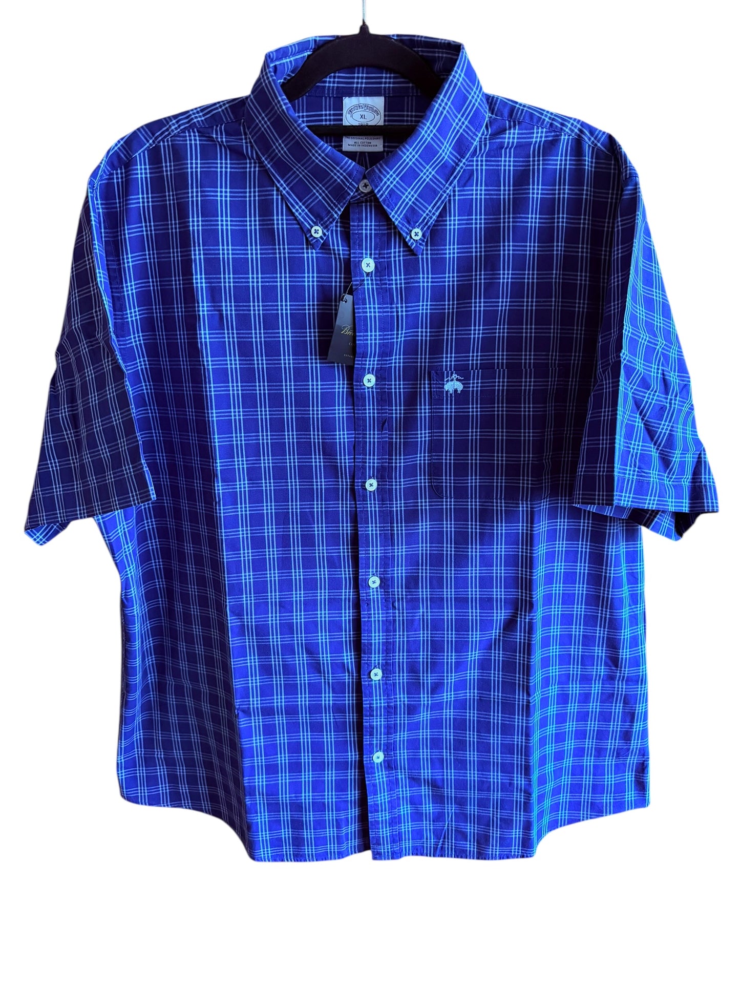 Camisa Brooks Brothers Classic Fit Manga Corta Talla XL