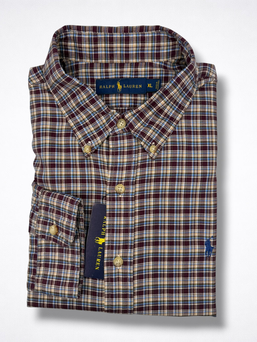 Camisa Polo Ralph Lauren Classic Fit Manga Larga Talla XL