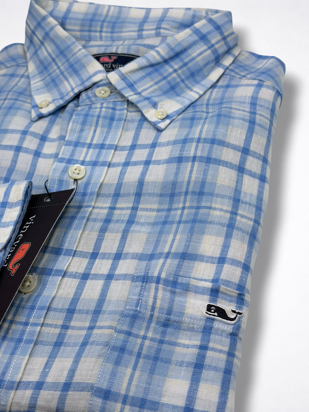 Camisa Vineyard Vines Classic Fit Manga Larga de lino Talla L