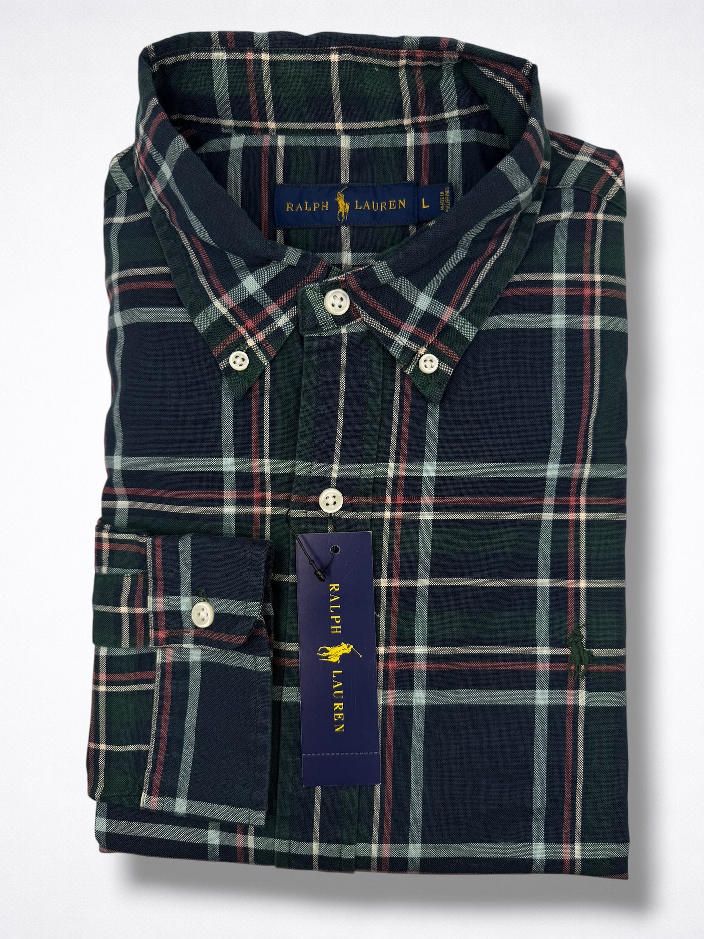 Camisa Polo Ralph Lauren Classic Fit Manga Larga Talla L