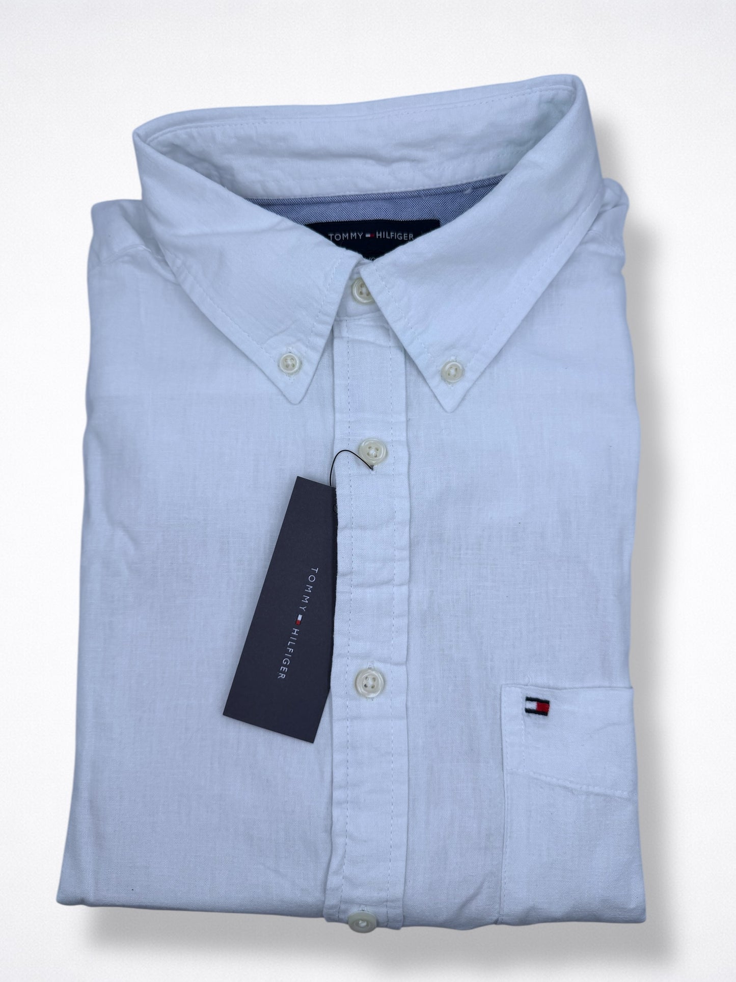 Camisa Tommy Hilfiger Custom Fit Manga Corta Talla L
