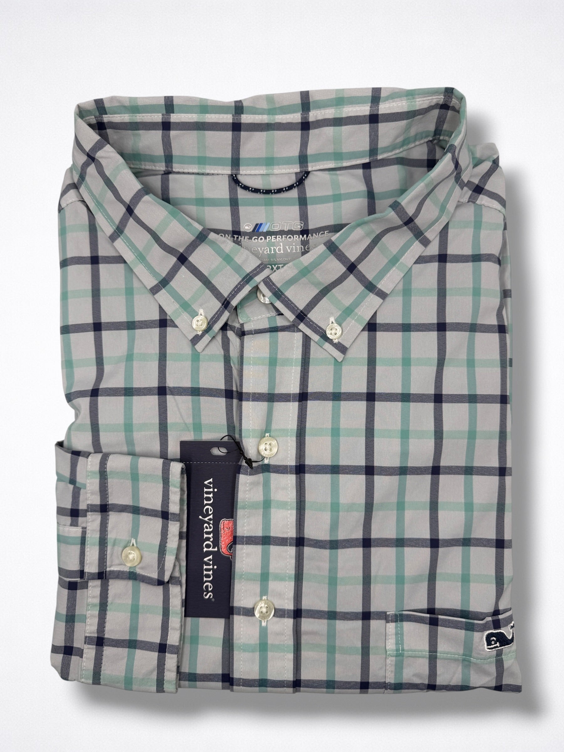 Camisa Vineyard Vines Classic Fit manga larga talla XXL