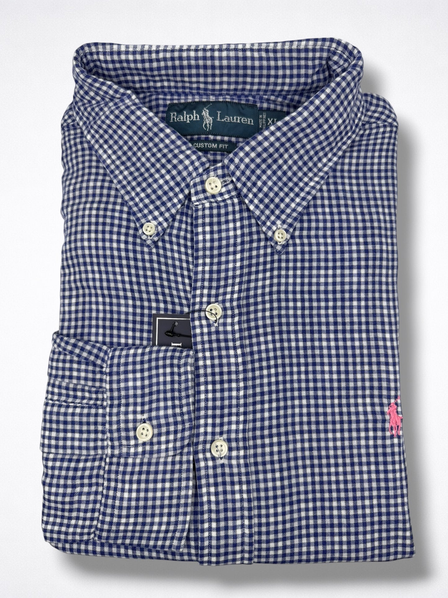 Camisa Polo Ralph Lauren Custom Fit Manga Larga Talla XL